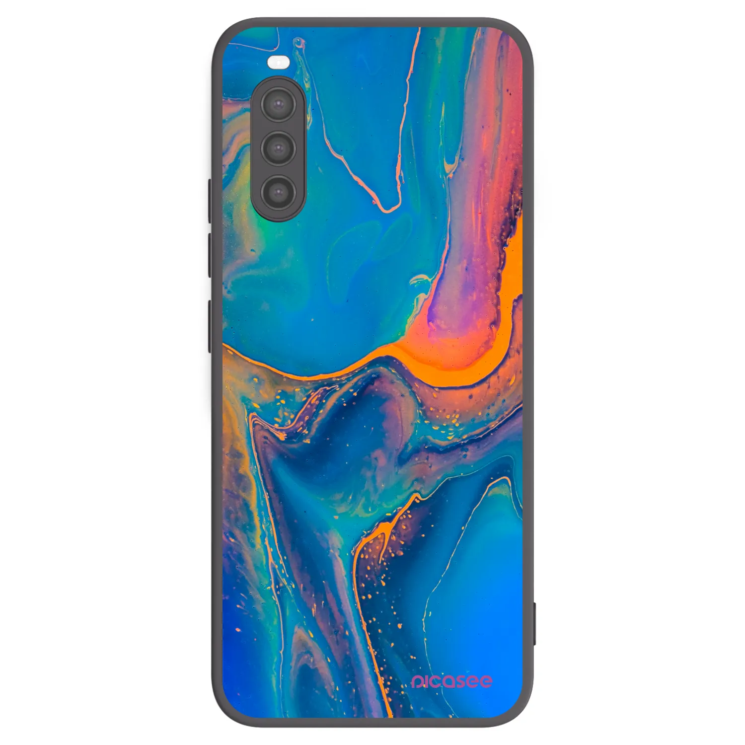 Picasee silikonowe czarne etui na Sony Xperia 10 II - Rainbow