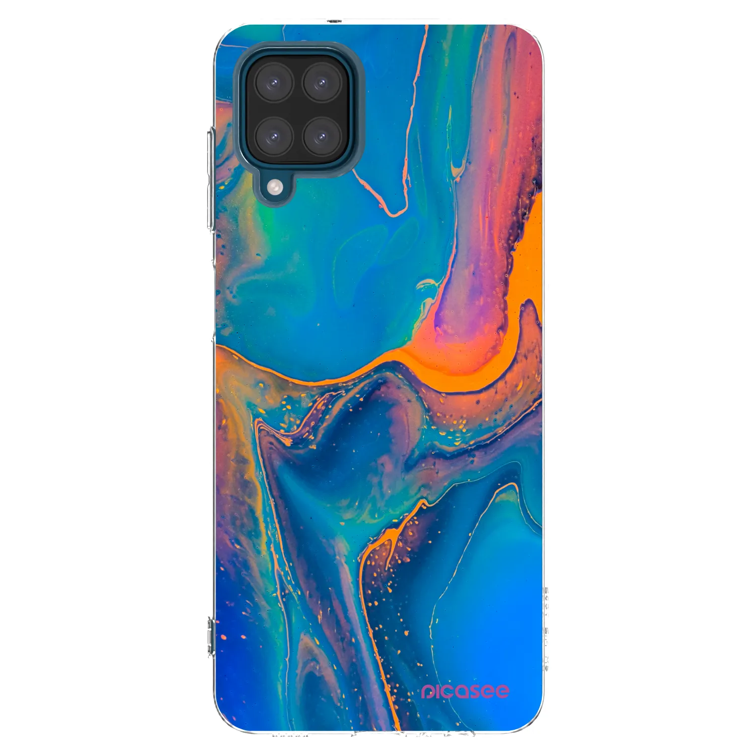 Picasee silikonowe przeźroczyste etui na Samsung Galaxy A12 A125F - Rainbow