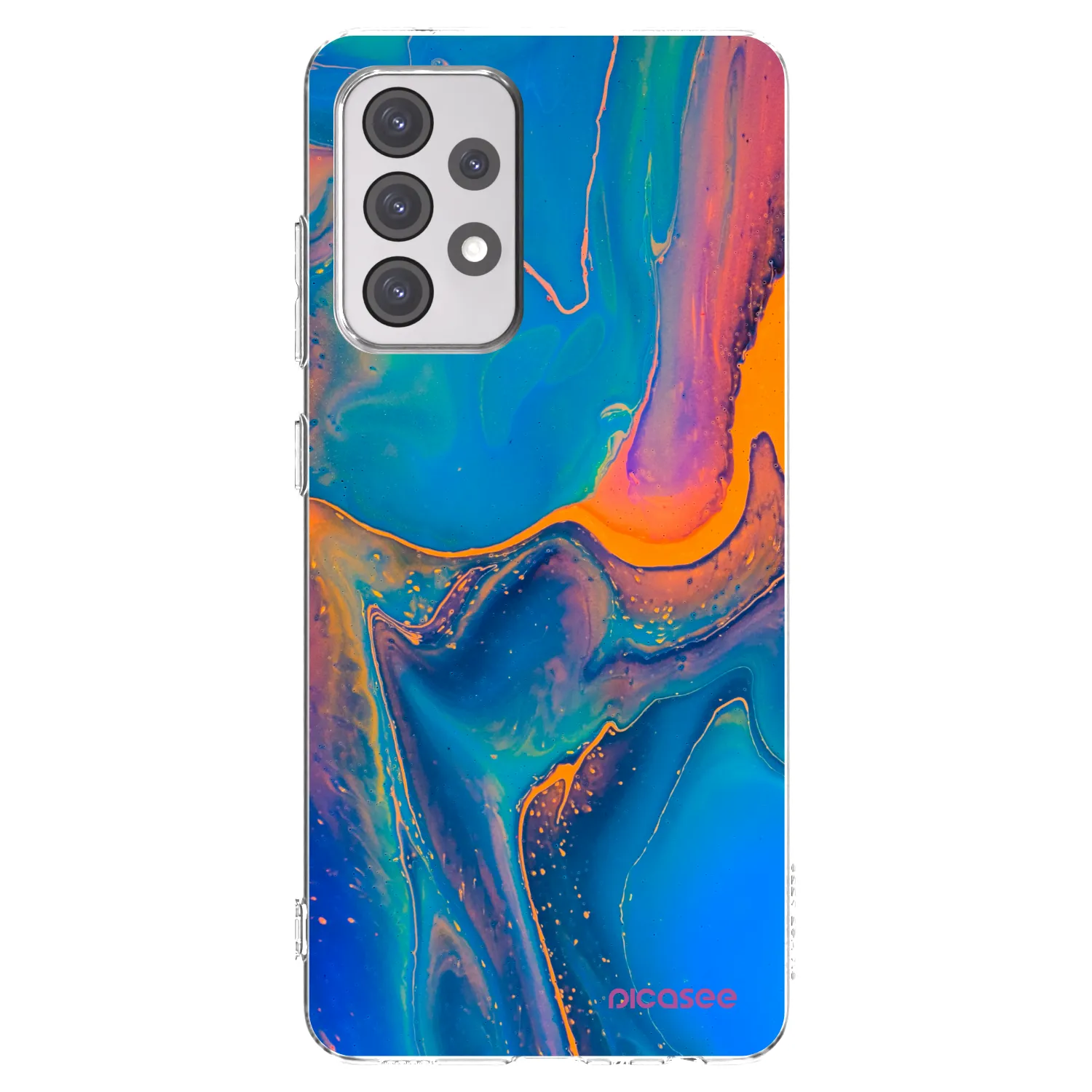 Picasee silikonowe przeźroczyste etui na Samsung Galaxy A52 5G A525F - Rainbow