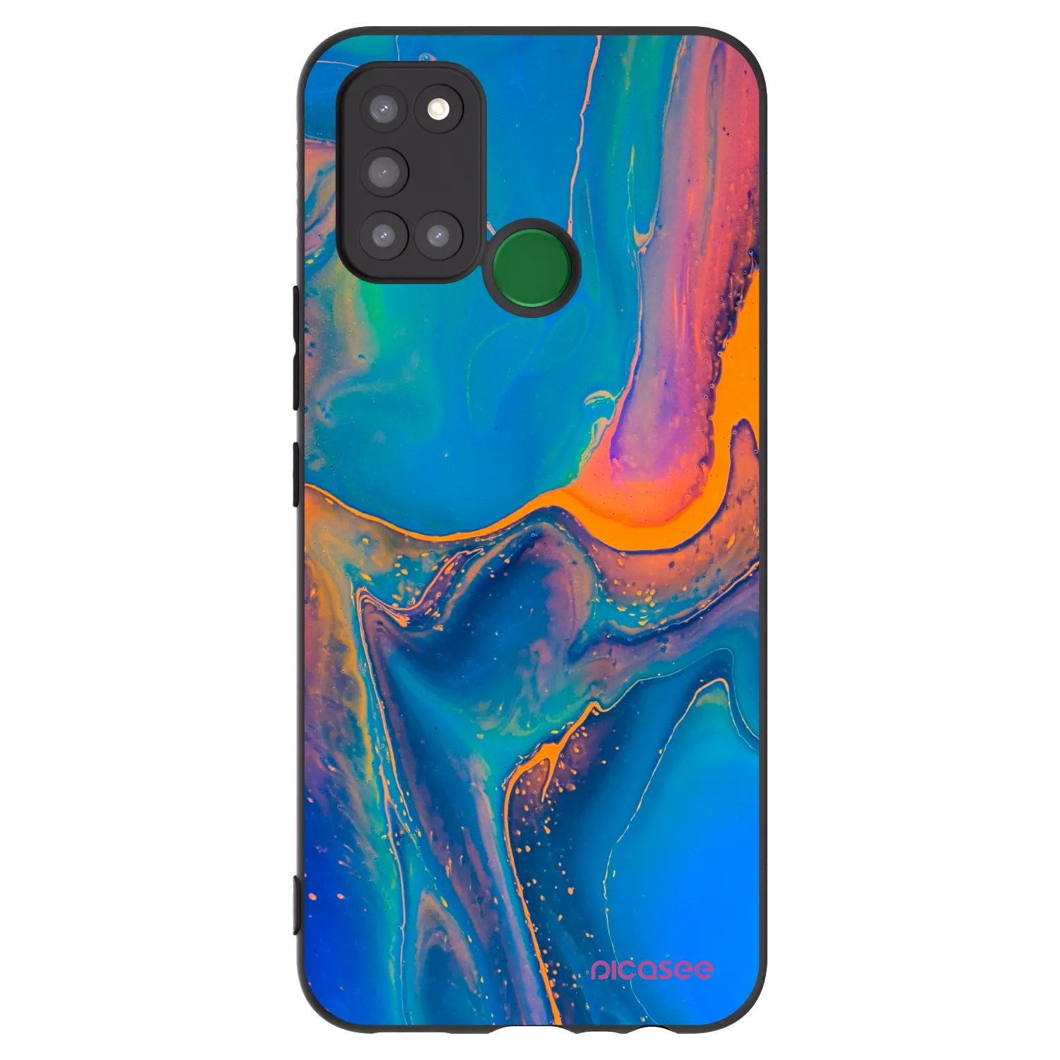 Picasee silikonowe czarne etui na Realme 7i - Rainbow