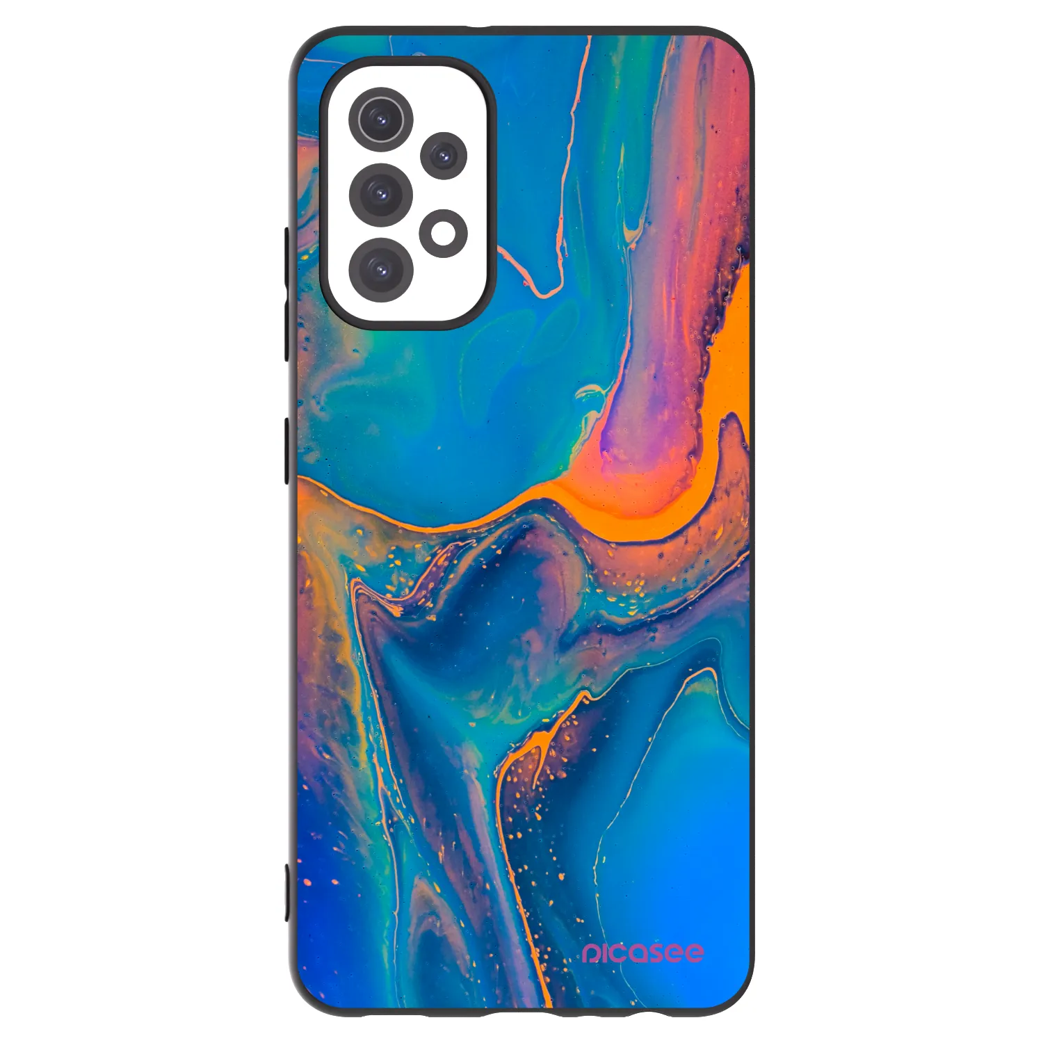 Picasee silikonowe czarne etui na Samsung Galaxy A32 5G A326B - Rainbow