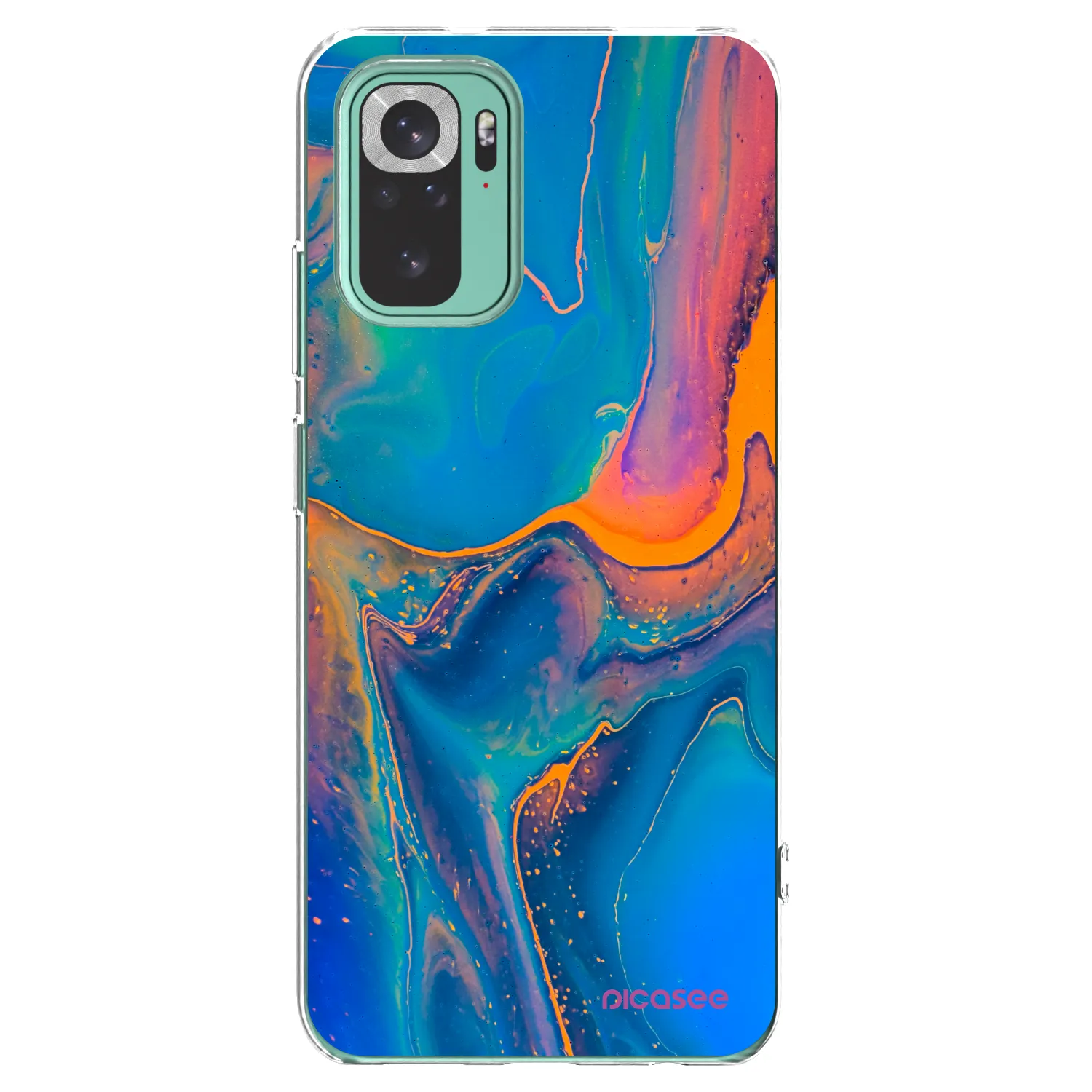 Picasee silikonowe przeźroczyste etui na Xiaomi Redmi Note 10 Pro - Rainbow