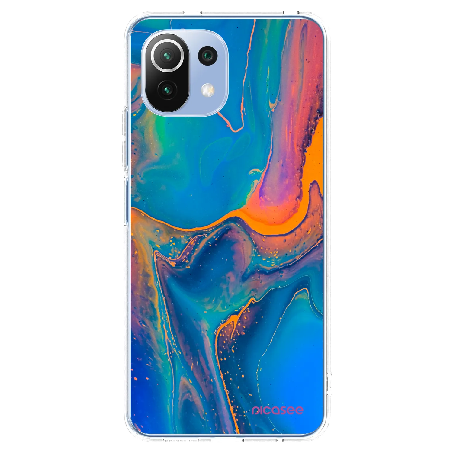 Picasee silikonowe przeźroczyste etui na Xiaomi Mi 11 Lite - Rainbow