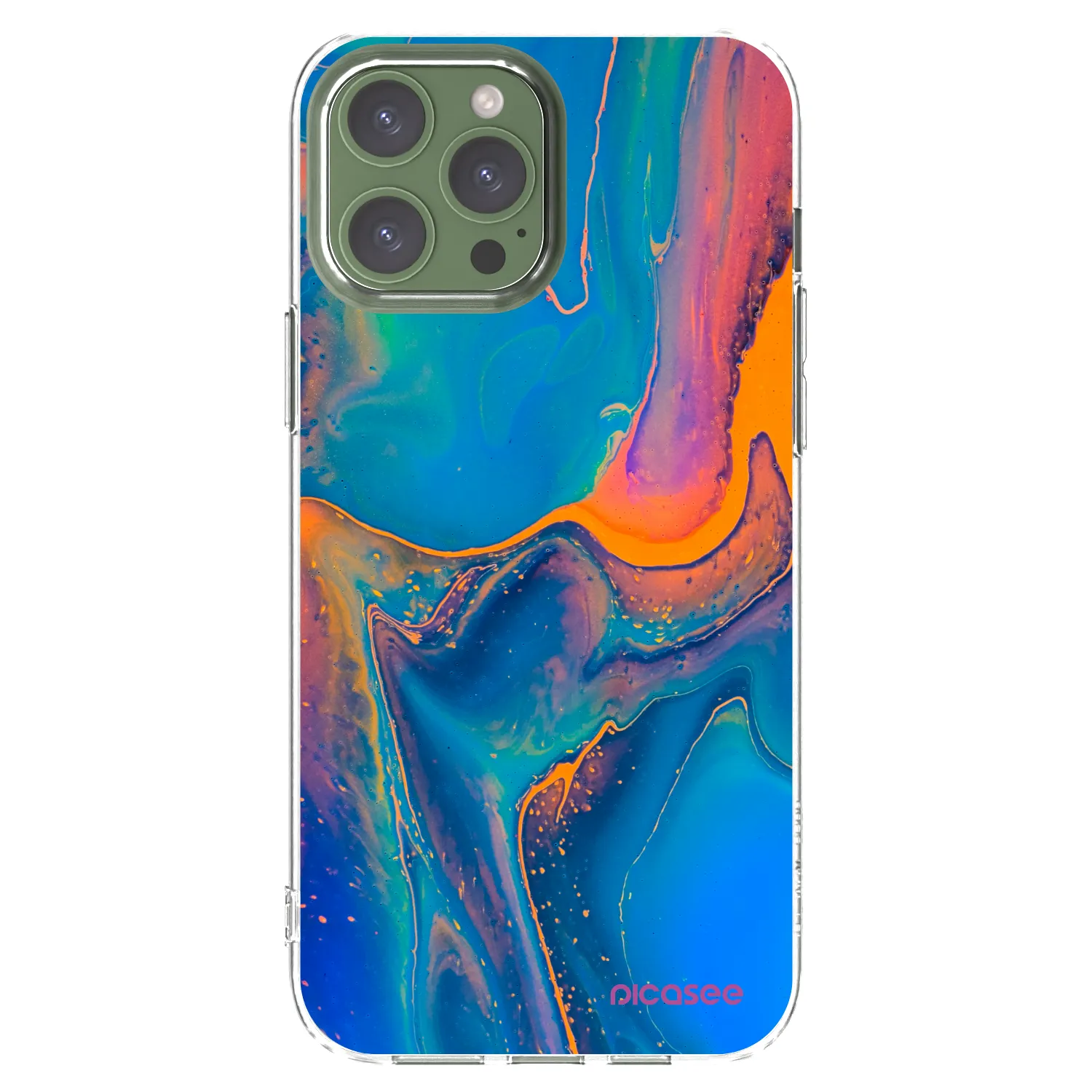 Picasee silikonowe przeźroczyste etui na Apple iPhone 13 Pro Max - Rainbow
