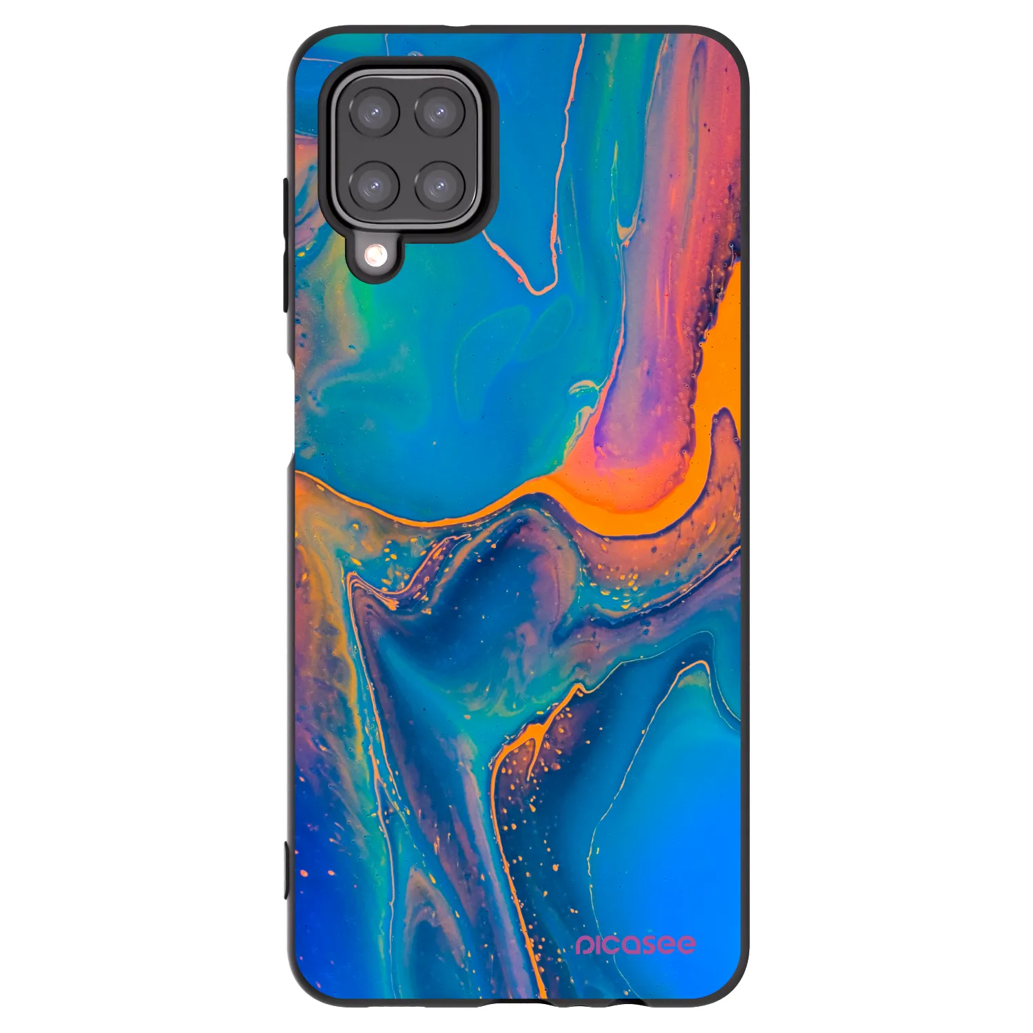 Picasee silikonowe czarne etui na Samsung Galaxy M12 M127F - Rainbow