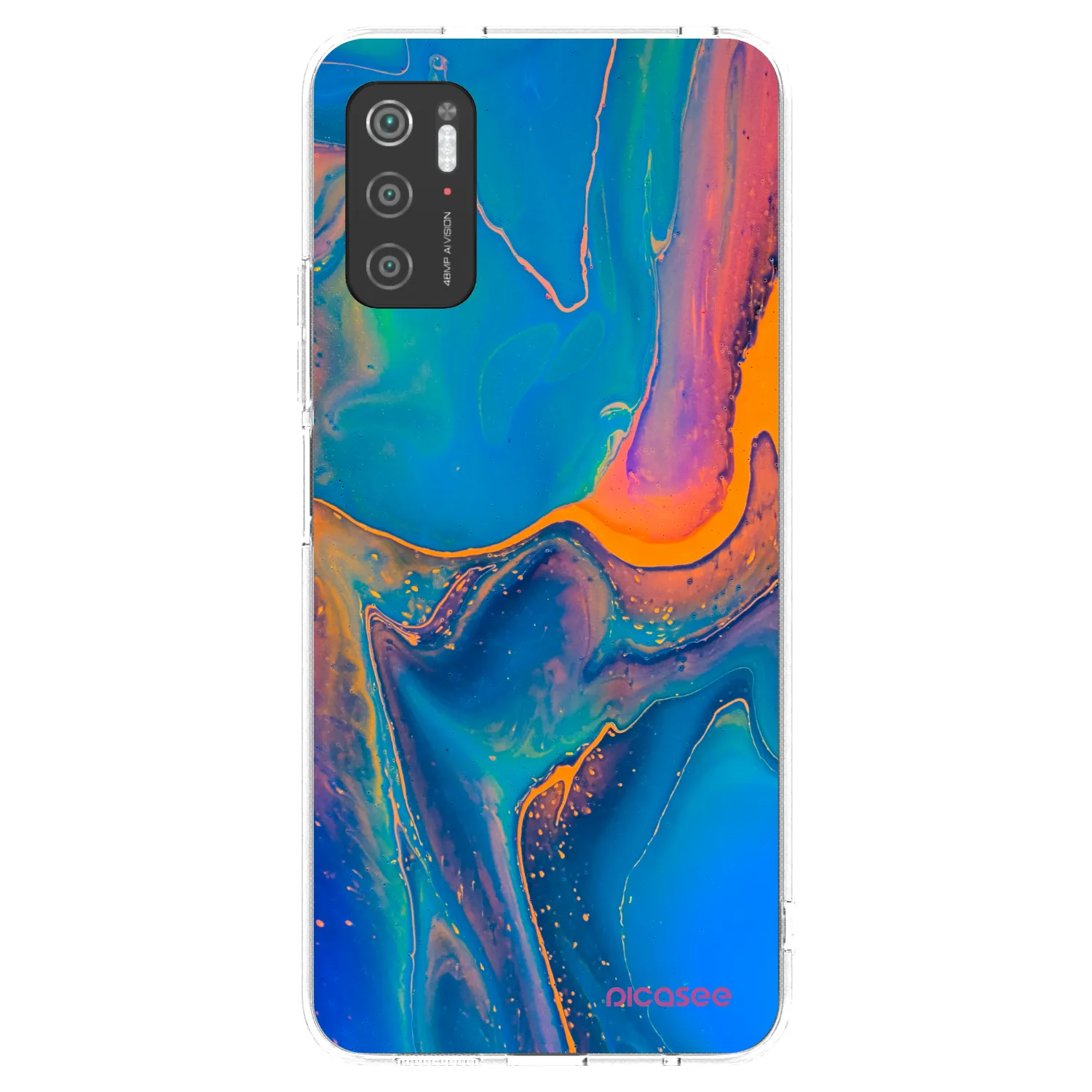 Picasee silikonowe przeźroczyste etui na Xiaomi Poco M3 Pro 5G - Rainbow