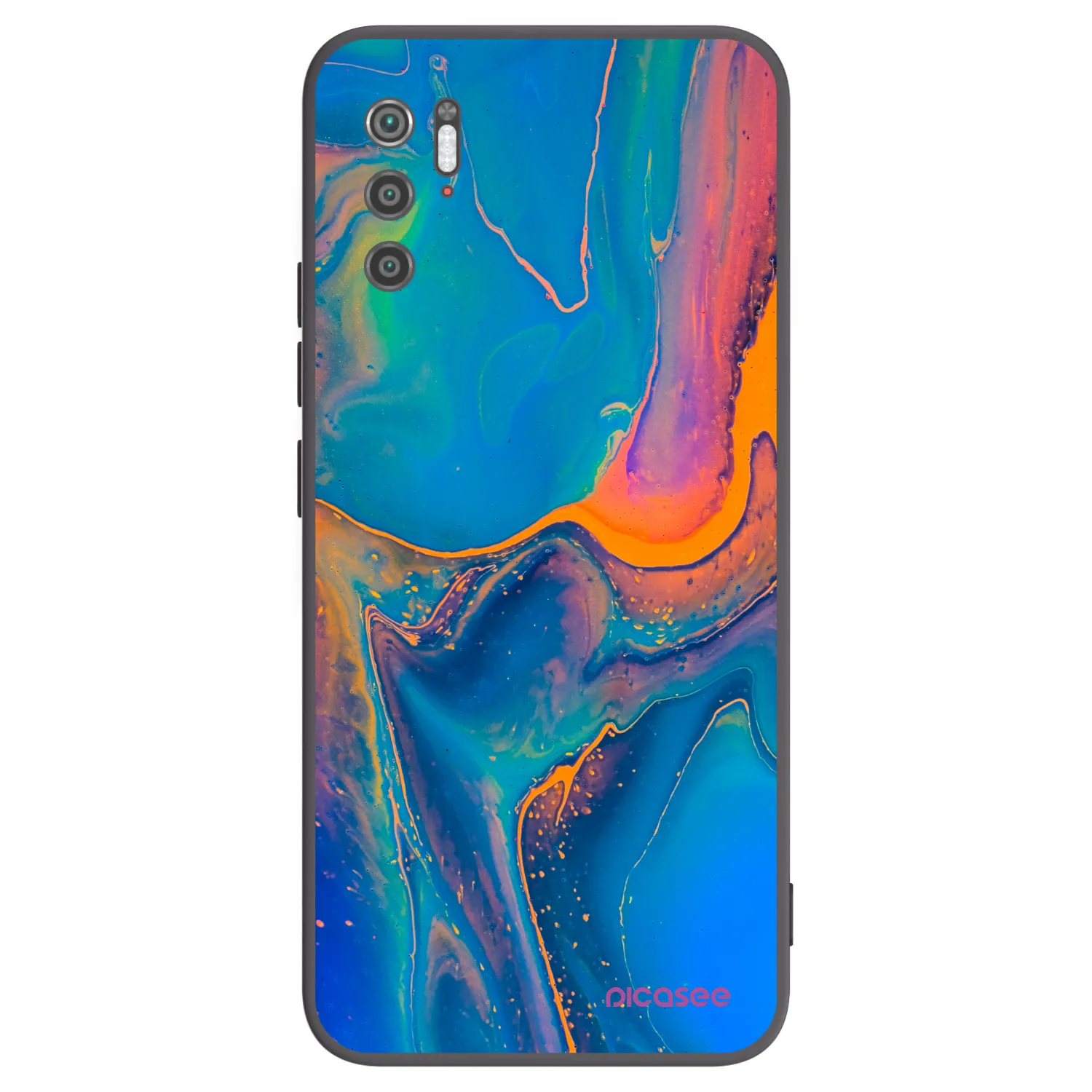 Picasee silikonowe czarne etui na Xiaomi Poco M3 Pro 5G - Rainbow