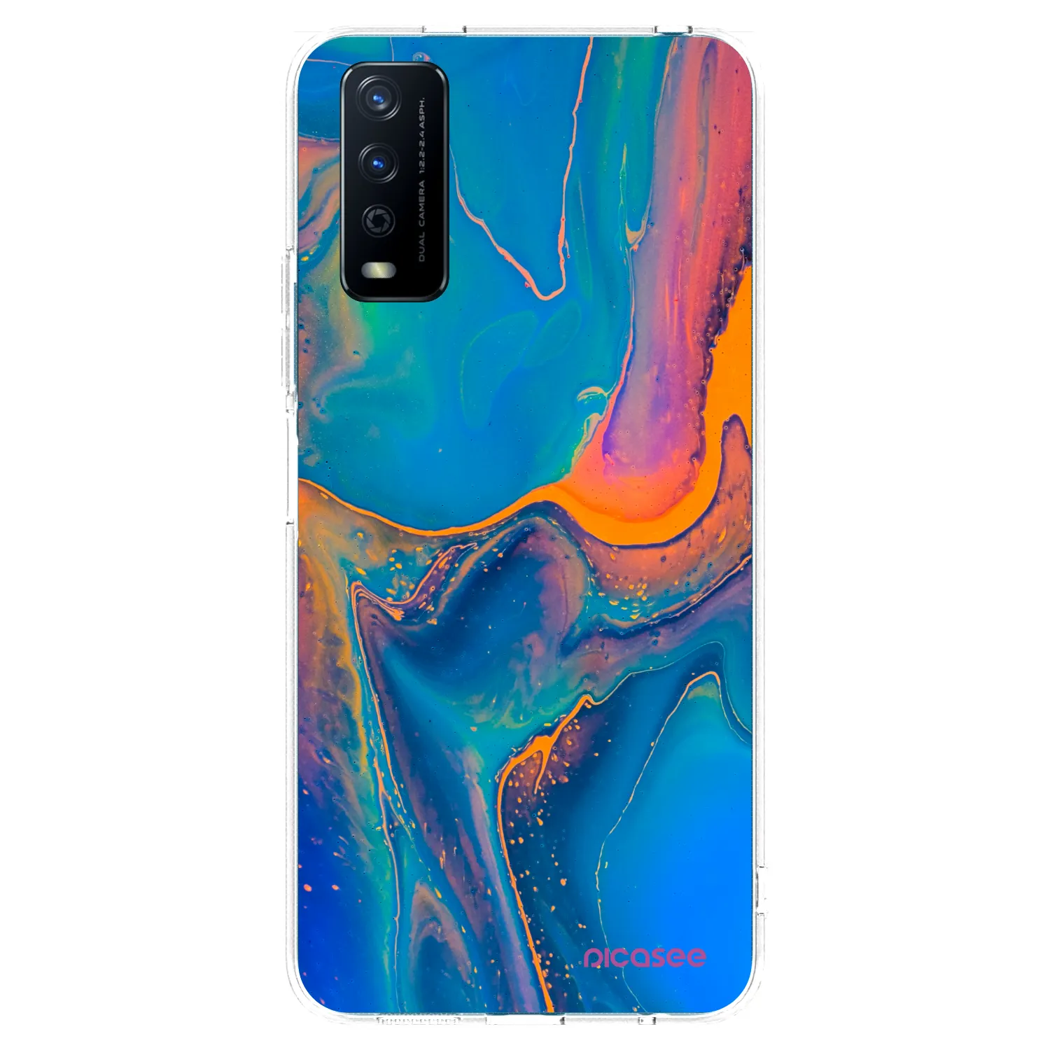 Picasee silikonowe przeźroczyste etui na Vivo Y11s - Rainbow
