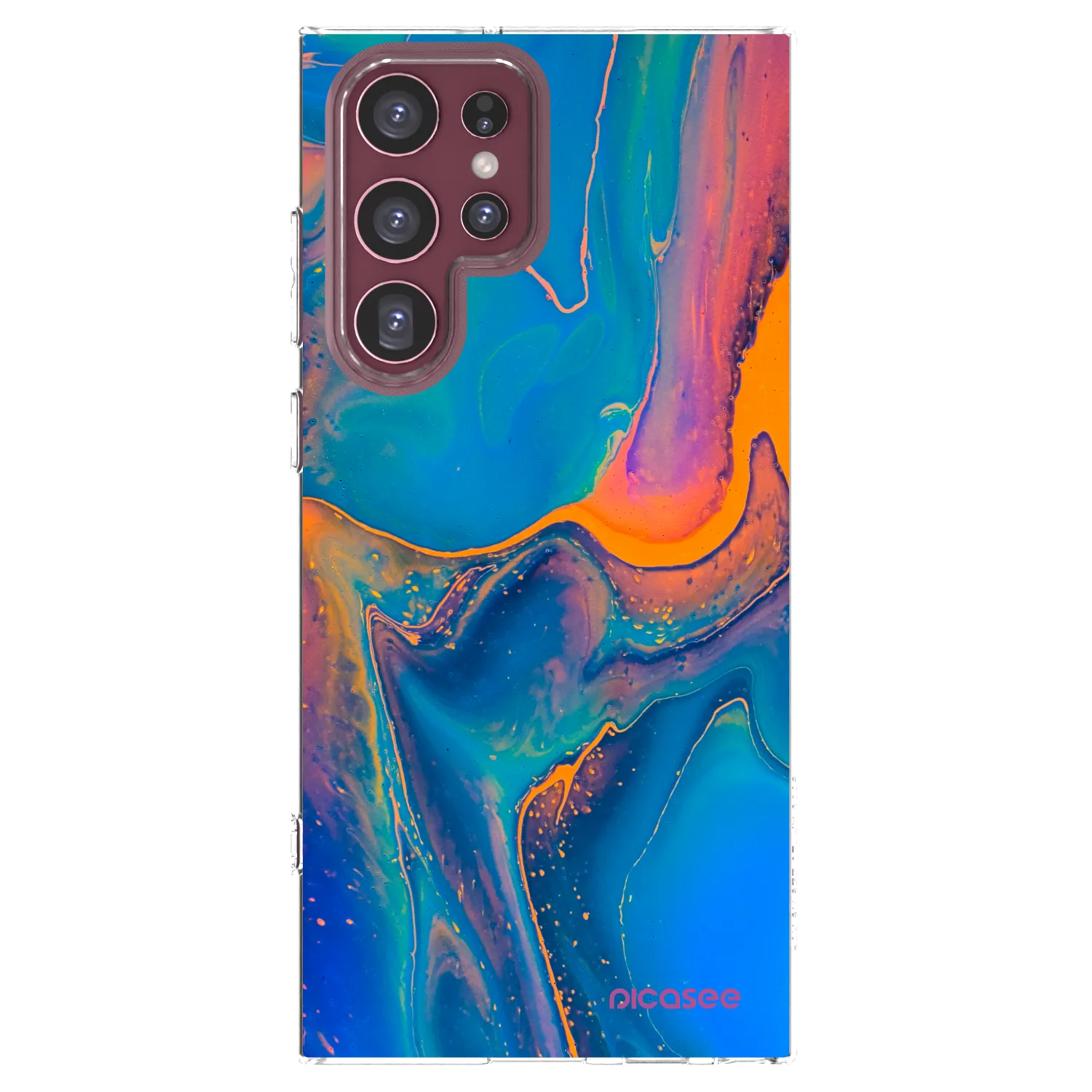 Picasee silikonowe przeźroczyste etui na Samsung Galaxy S22 Ultra 5G - Rainbow