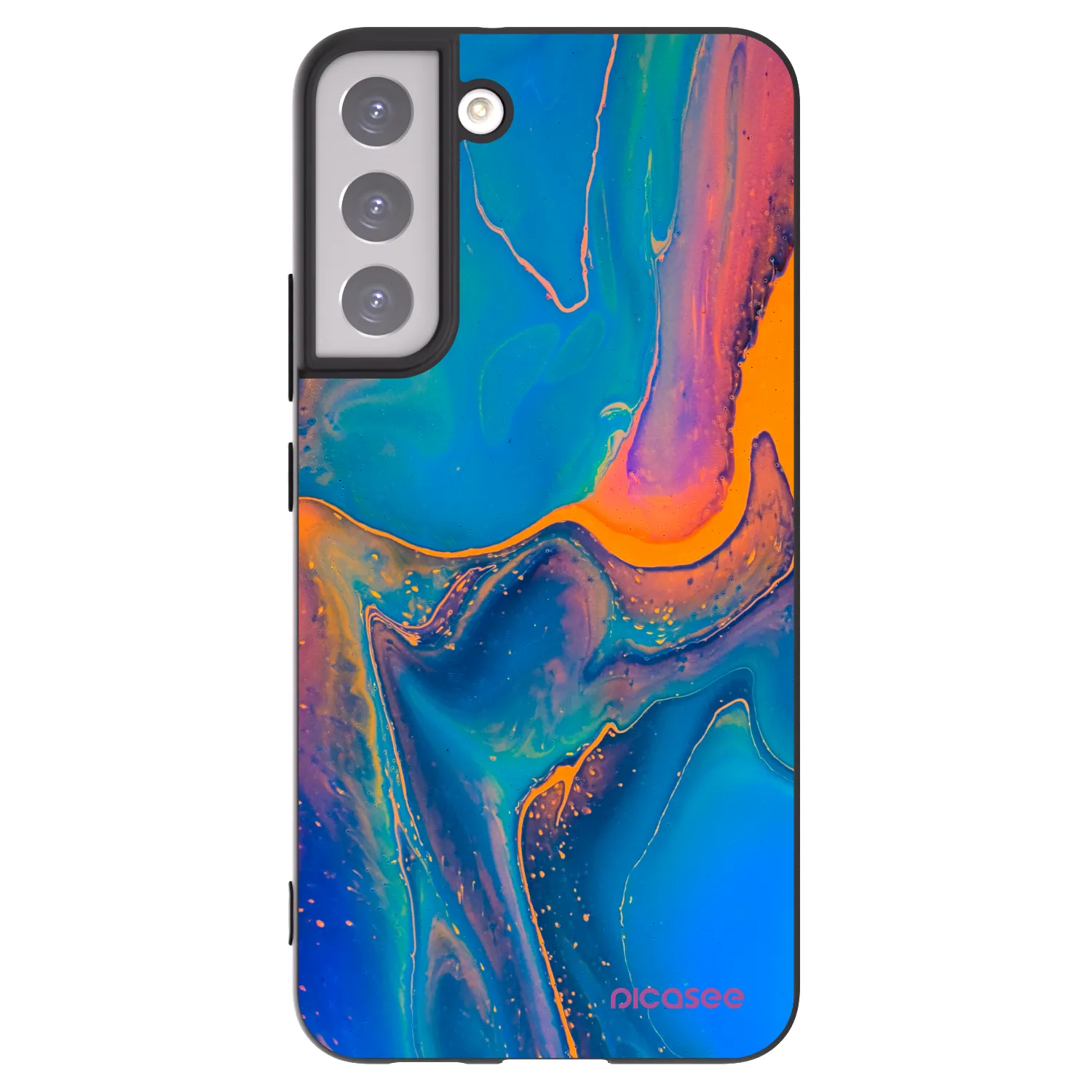 Picasee silikonowe czarne etui na Samsung Galaxy S22+ 5G - Rainbow