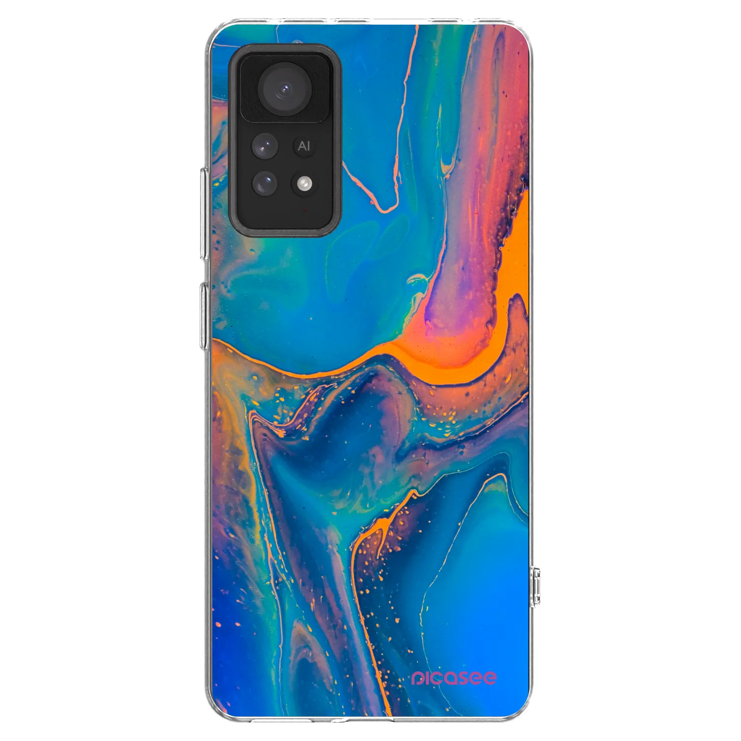 Picasee silikonowe przeźroczyste etui na Xiaomi Redmi Note 11 Pro - Rainbow