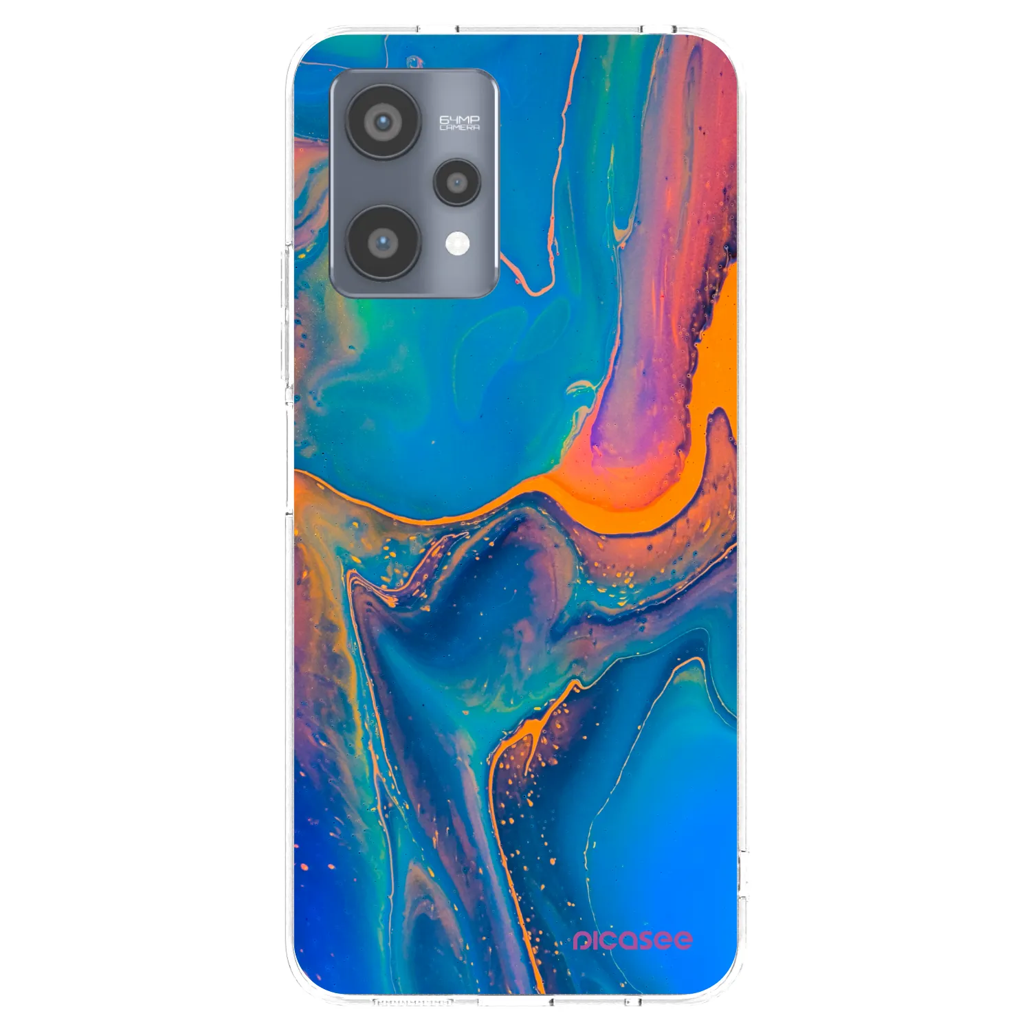 Picasee silikonowe przeźroczyste etui na Realme 9 Pro 5G - Rainbow