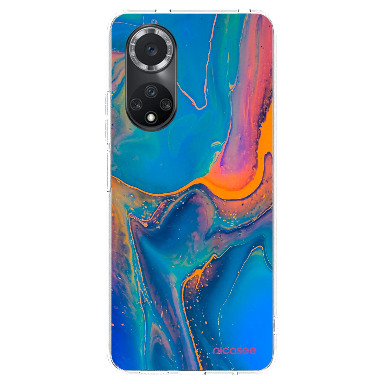 Picasee silikonowe przeźroczyste etui na Huawei Nova 9 SE - Rainbow