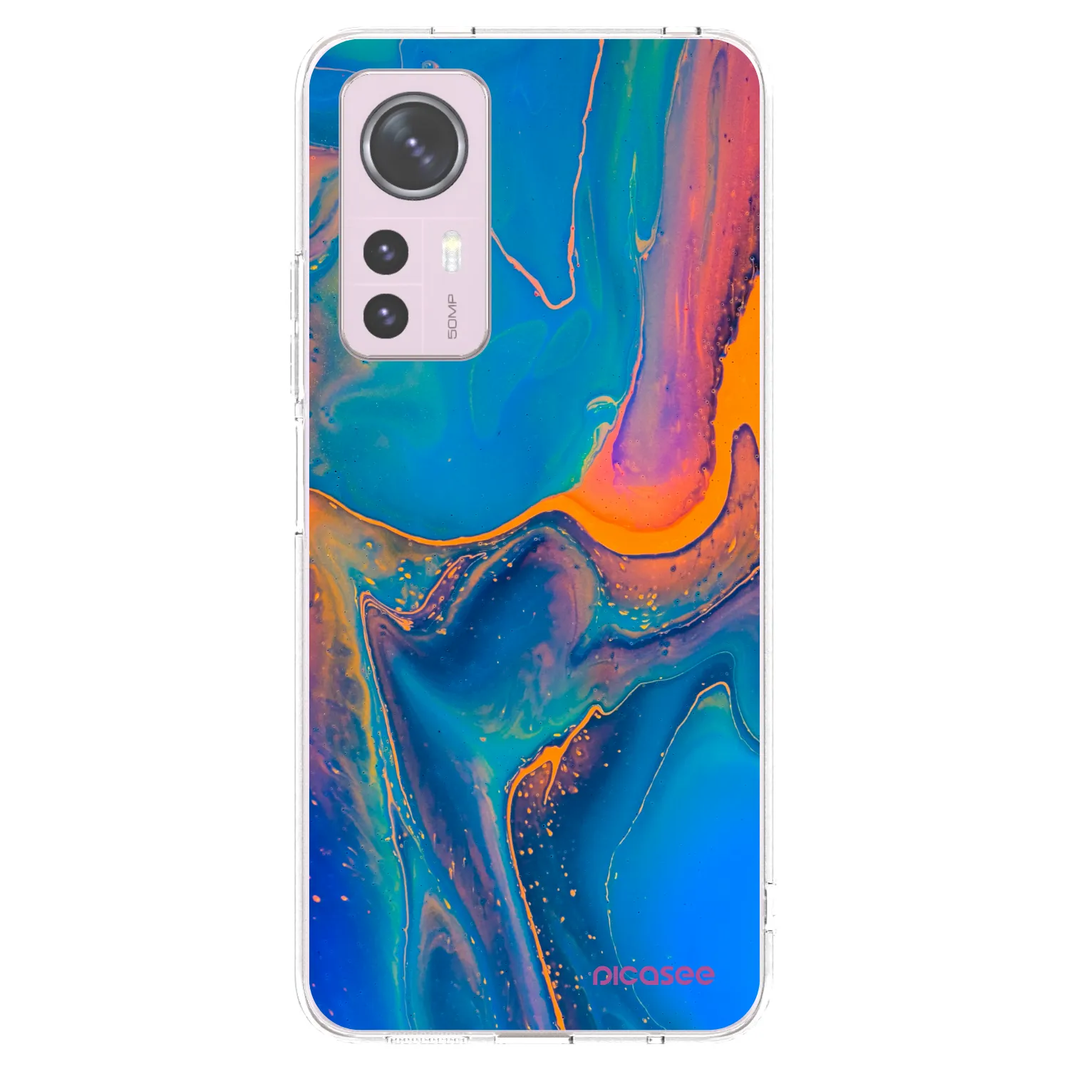 Picasee silikonowe przeźroczyste etui na Xiaomi 12 - Rainbow