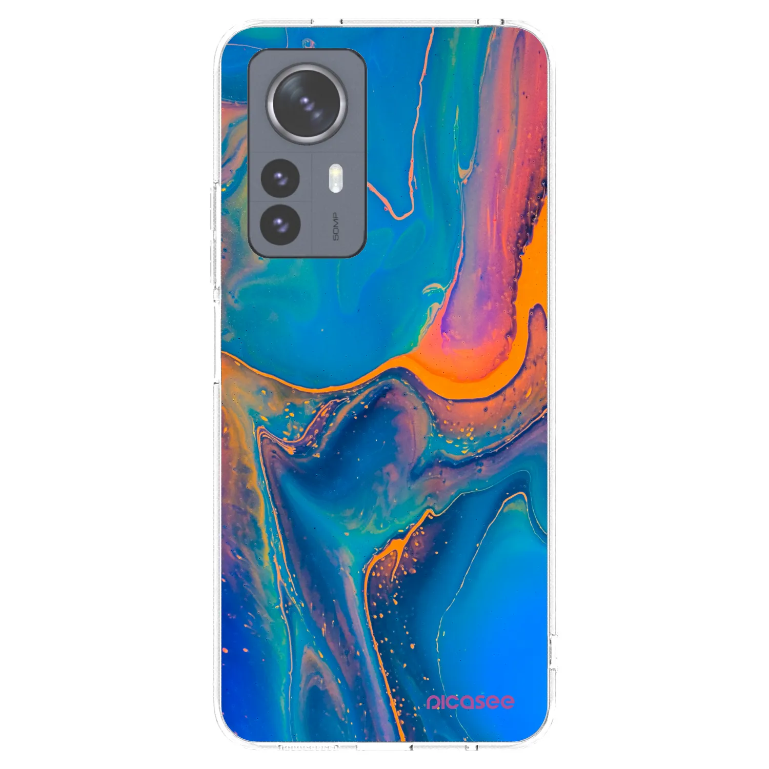 Picasee silikonowe przeźroczyste etui na Xiaomi 12 Pro - Rainbow