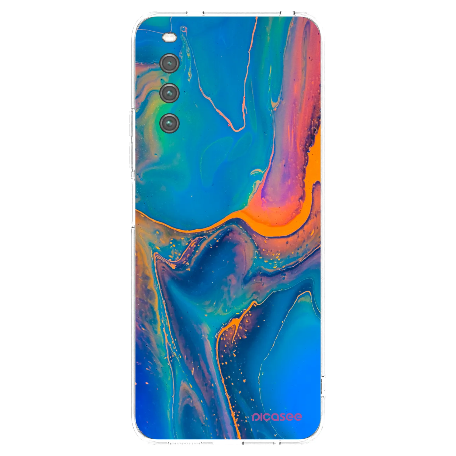 Picasee silikonowe przeźroczyste etui na Sony Xperia 10 IV 5G - Rainbow