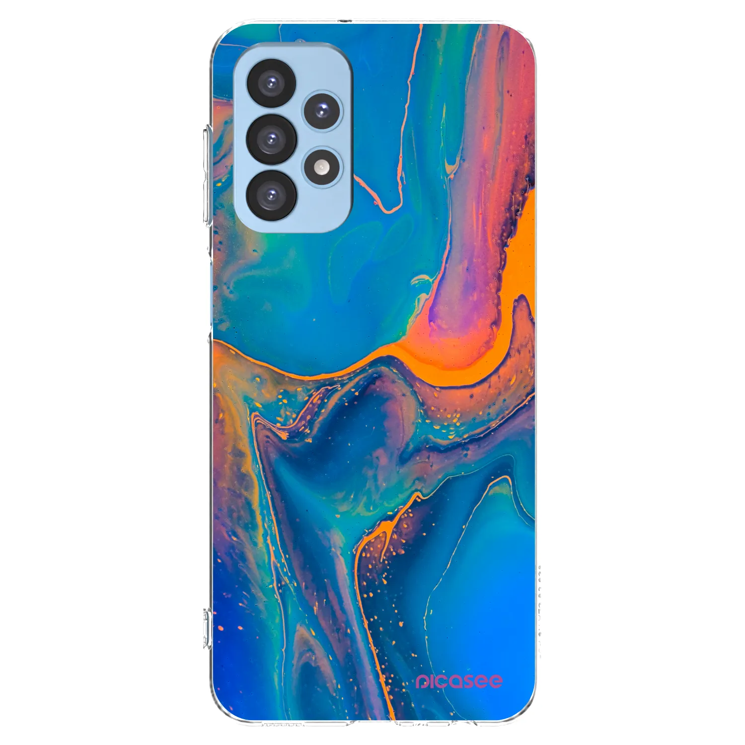 Picasee silikonowe przeźroczyste etui na Samsung Galaxy A23 A235F 4G - Rainbow