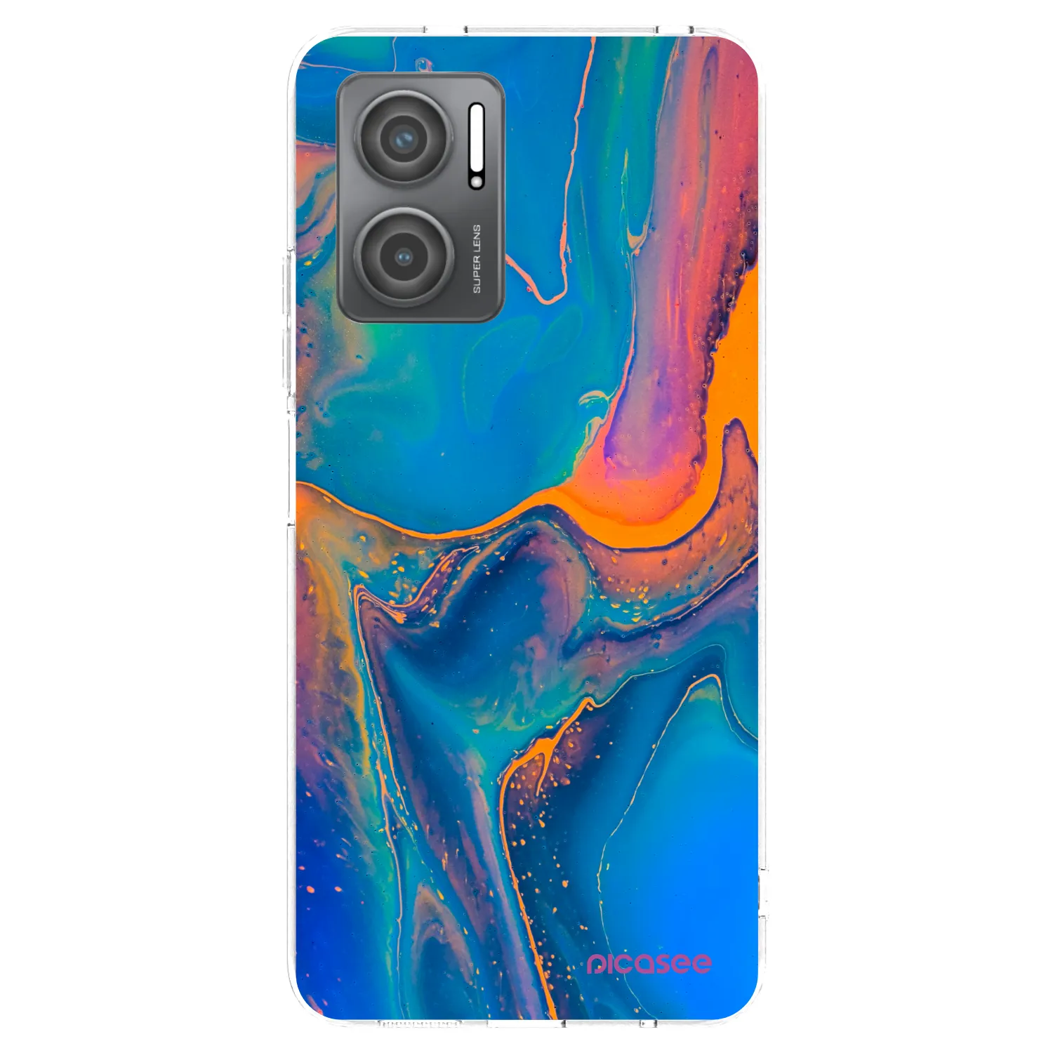 Picasee silikonowe przeźroczyste etui na Xiaomi Redmi 10 5G - Rainbow