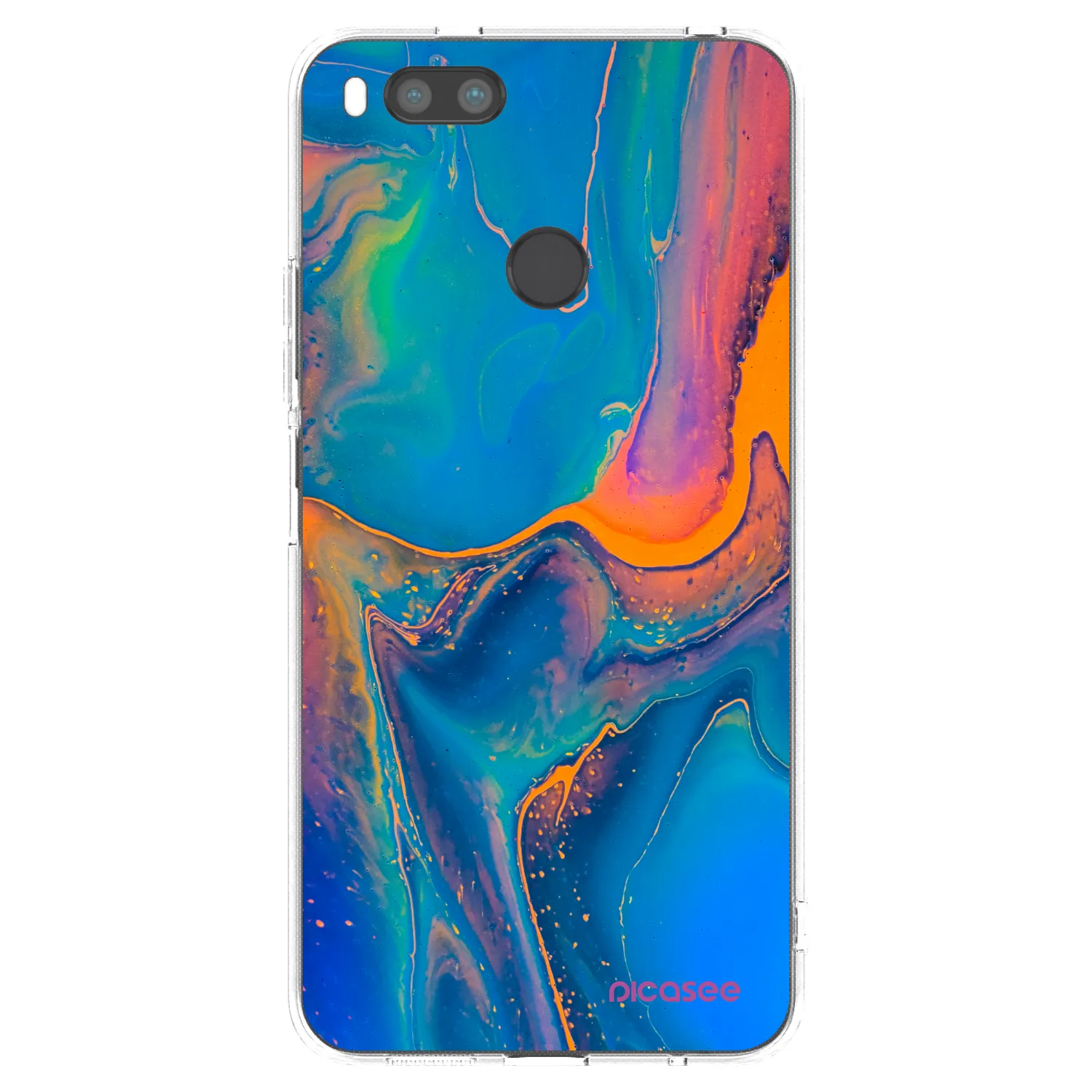 Picasee silikonowe przeźroczyste etui na Xiaomi Redmi A1 - Rainbow