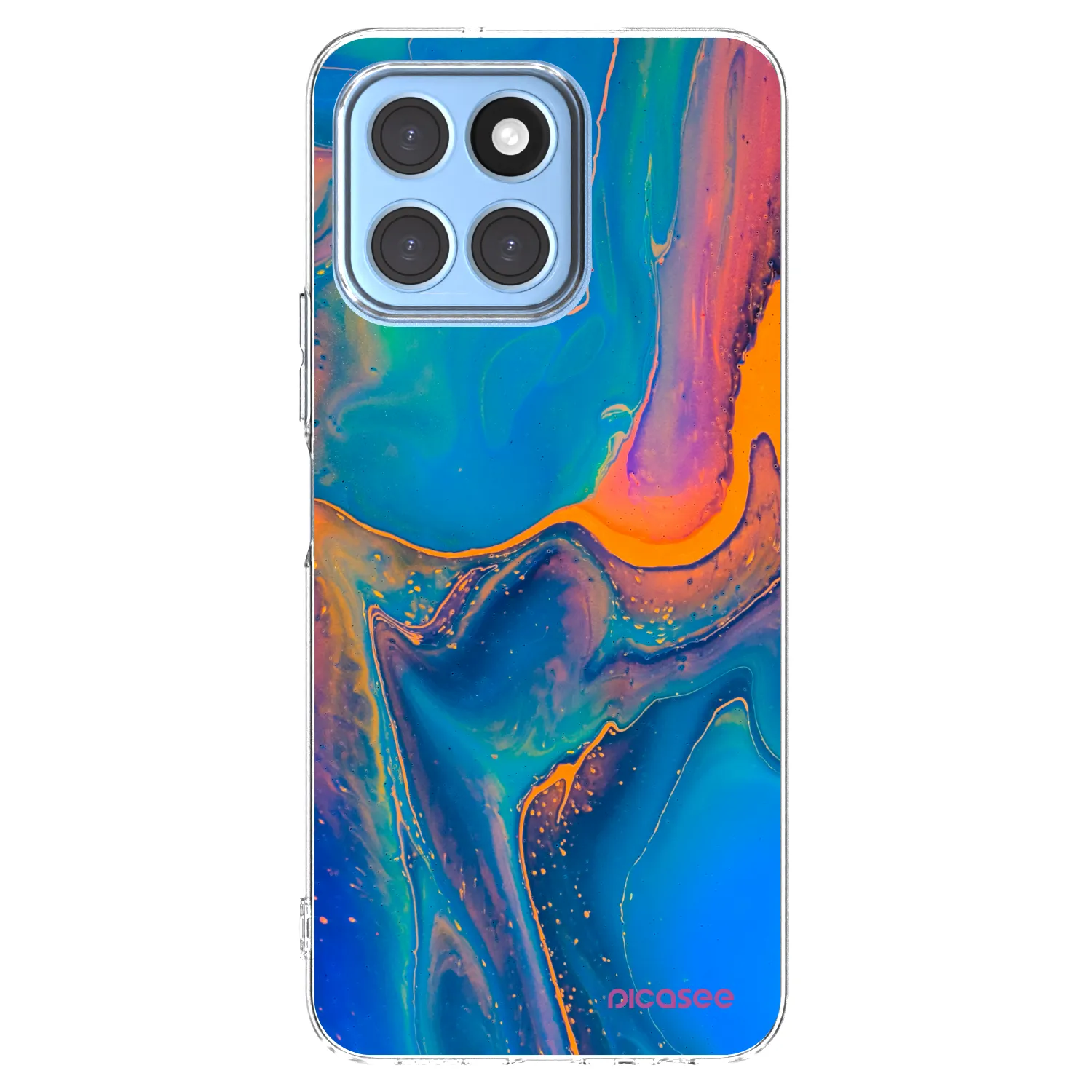 Picasee silikonowe przeźroczyste etui na Honor X8 5G - Rainbow