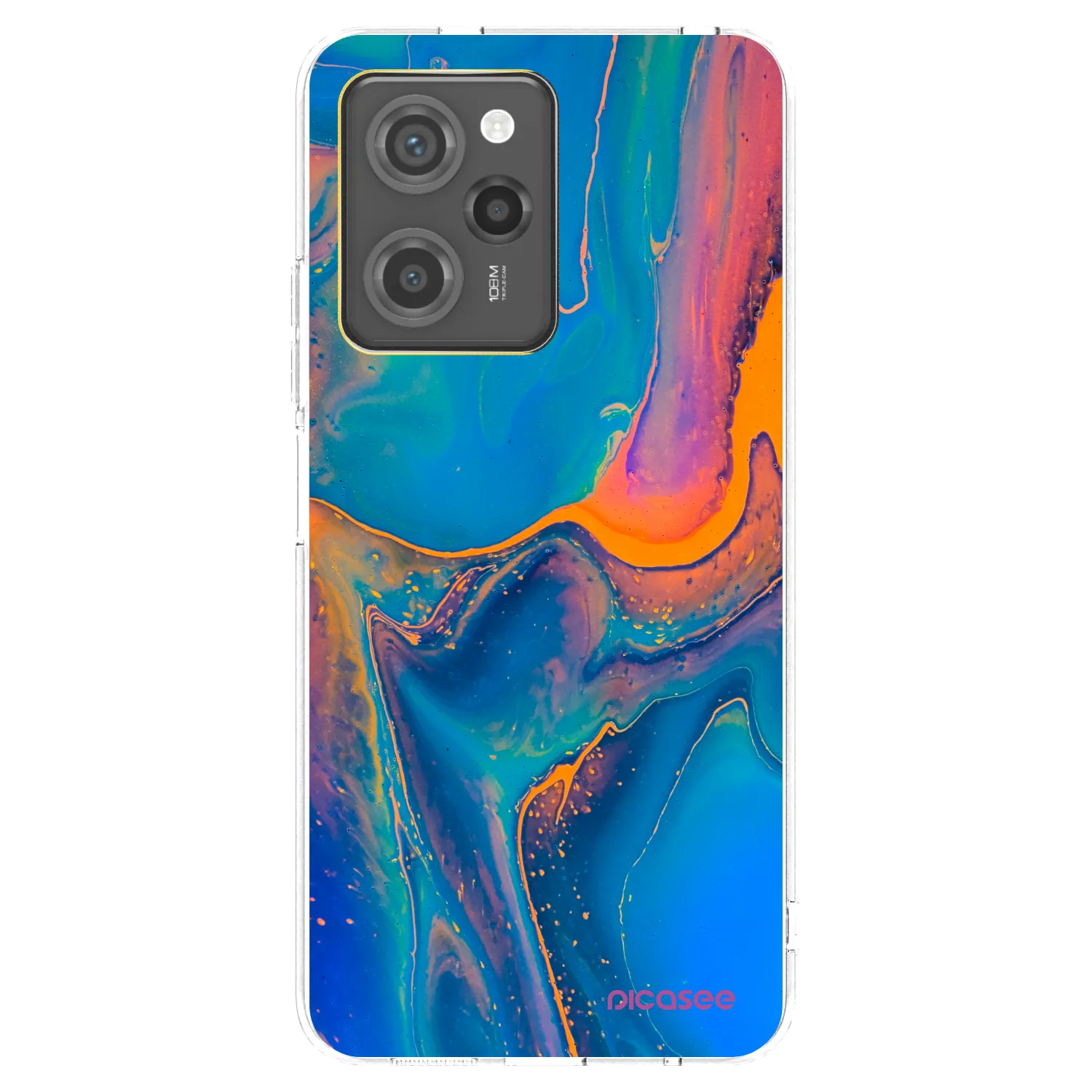 Picasee silikonowe przeźroczyste etui na Xiaomi Poco X5 Pro - Rainbow