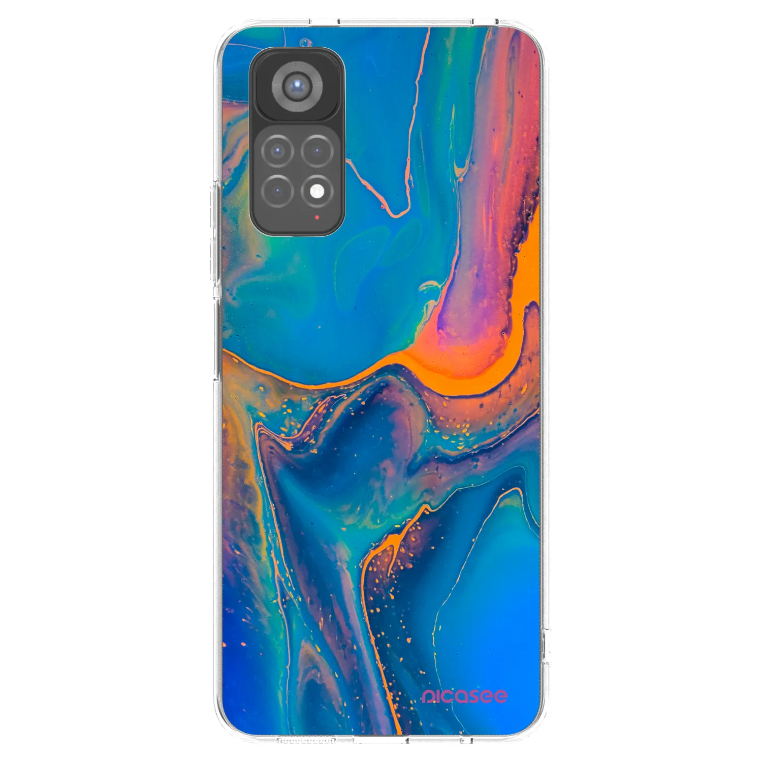 Picasee silikonowe przeźroczyste etui na Xiaomi Redmi Note 11S 5G - Rainbow