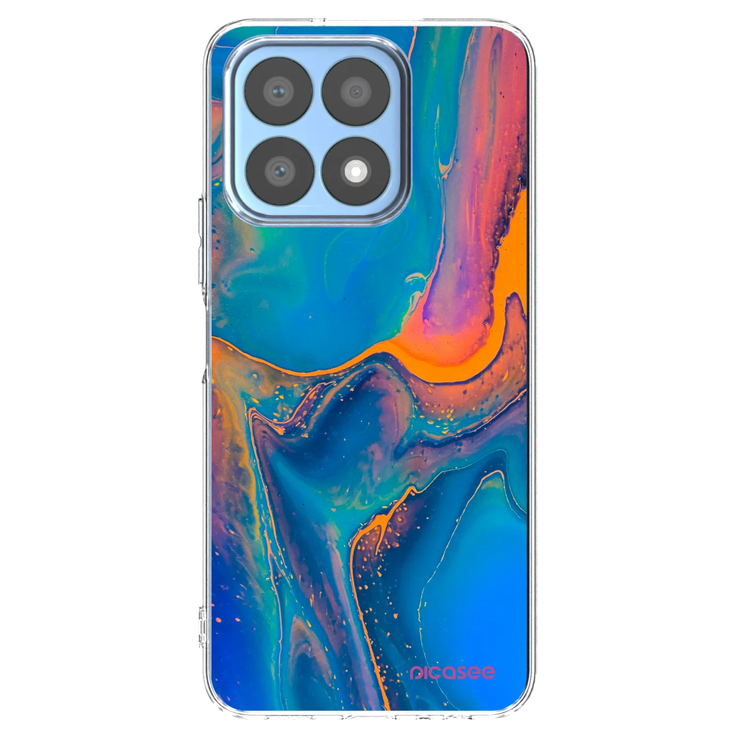 Picasee silikonowe przeźroczyste etui na Honor X8a - Rainbow
