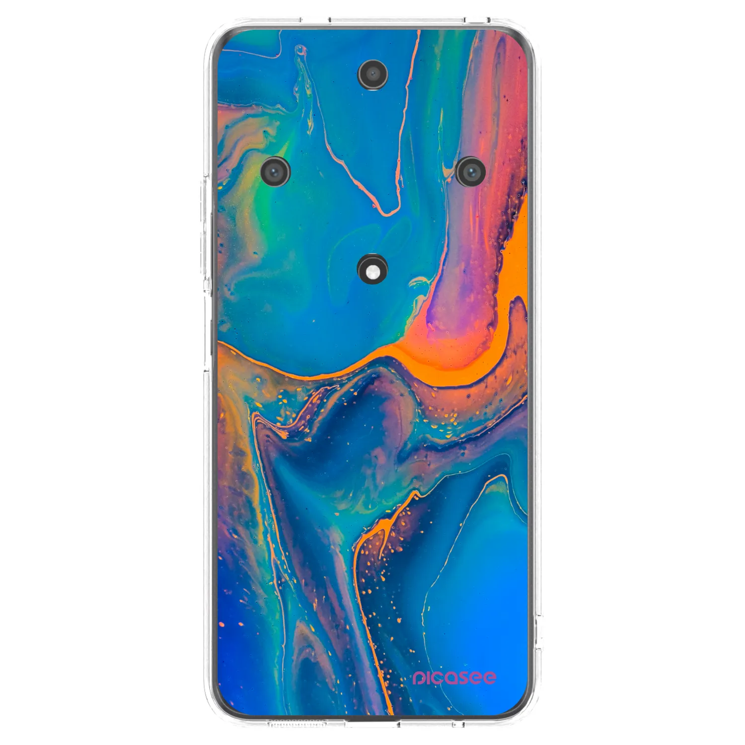 Picasee silikonowe przeźroczyste etui na Honor Magic5 Lite 5G - Rainbow