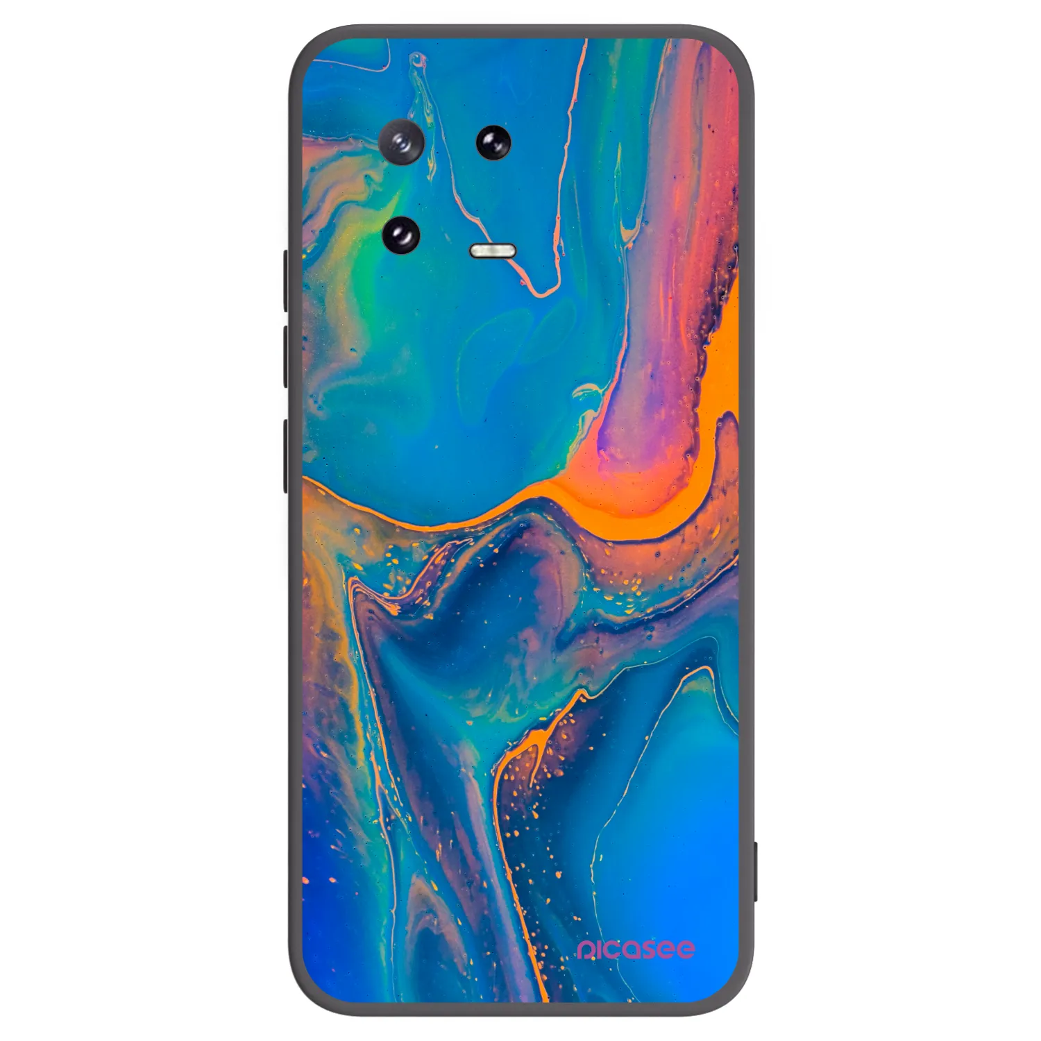 Picasee silikonowe czarne etui na Xiaomi 13 Pro - Rainbow