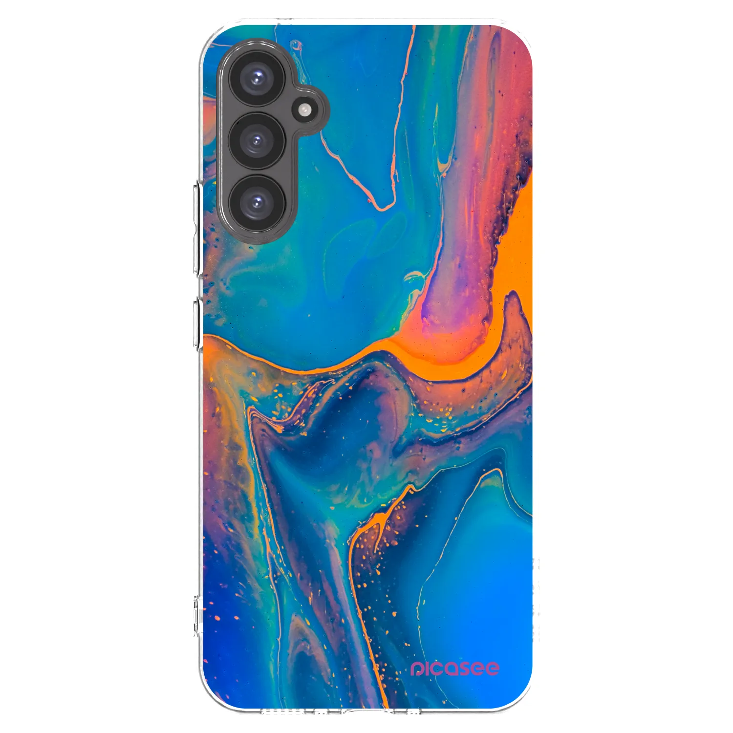 Picasee silikonowe przeźroczyste etui na Samsung Galaxy A34 5G A346B - Rainbow