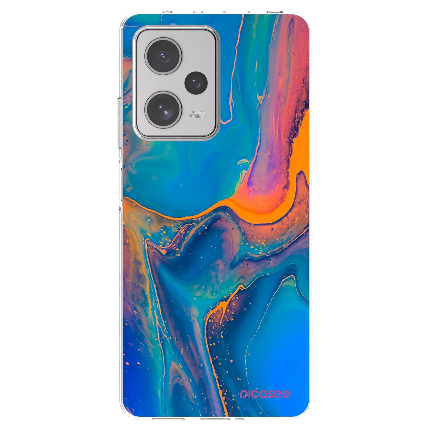 Picasee silikonowe przeźroczyste etui na Xiaomi Redmi Note 12 Pro+ 5G - Rainbow