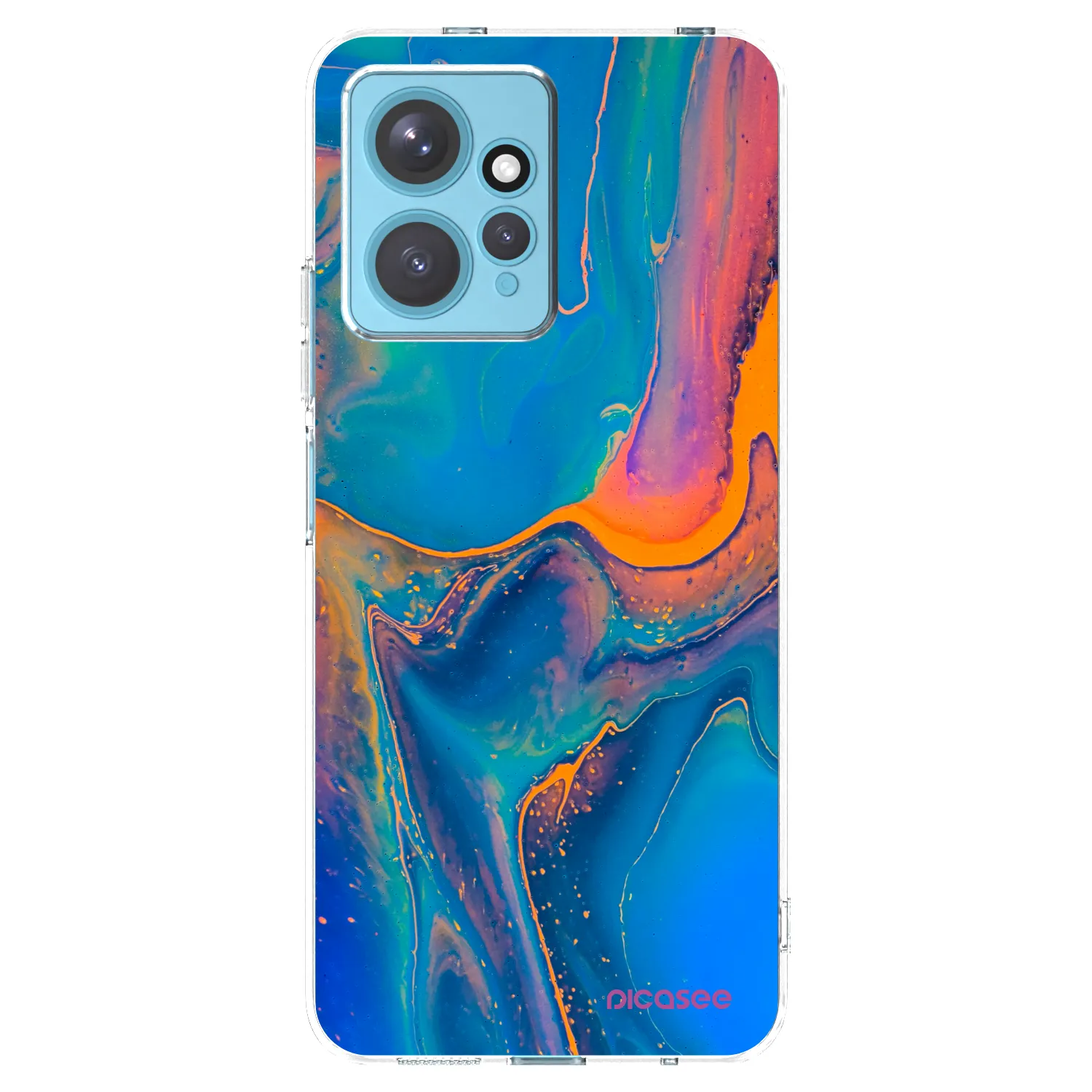 Picasee silikonowe przeźroczyste etui na Xiaomi Redmi Note 12 4G - Rainbow