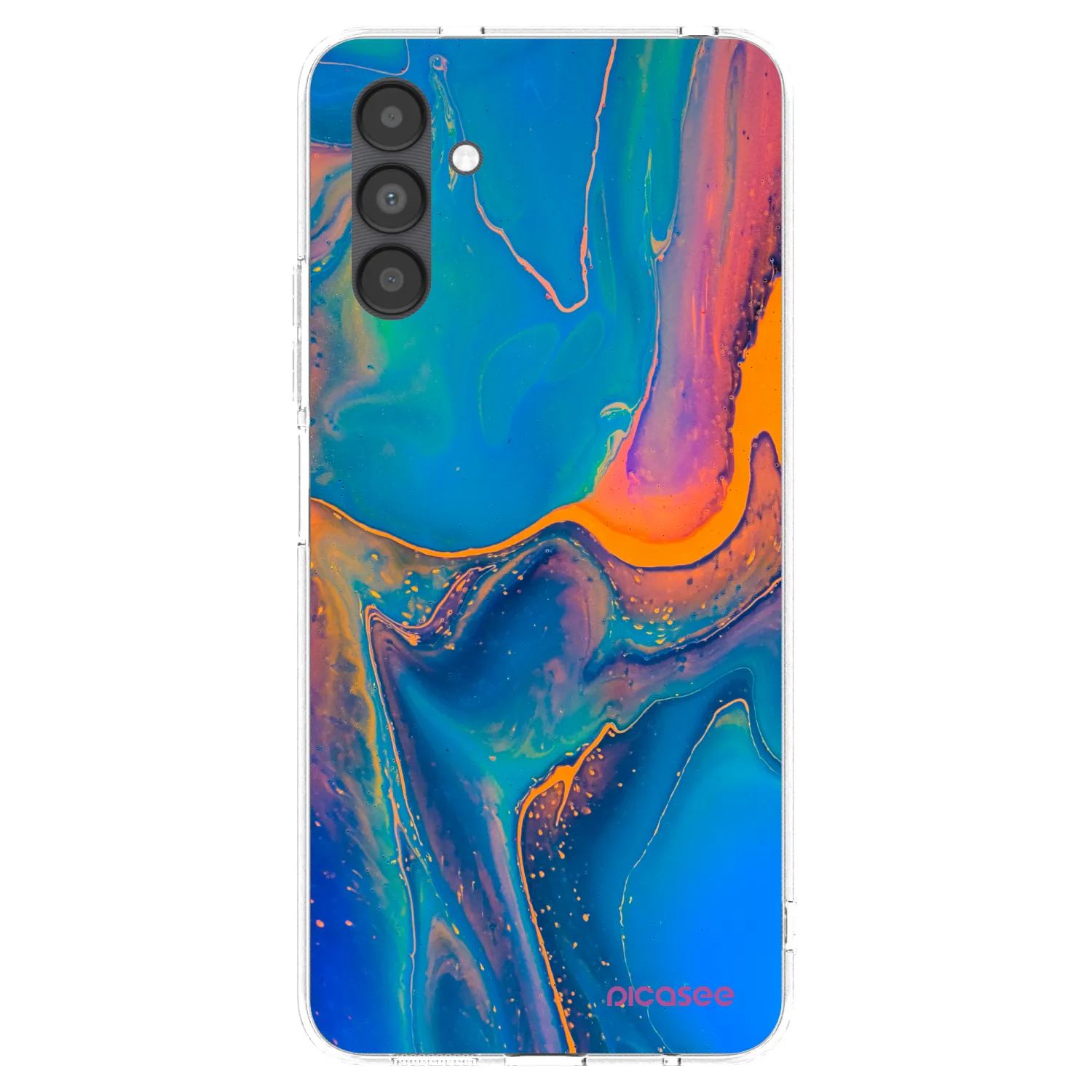 Picasee silikonowe przeźroczyste etui na Samsung Galaxy A04s A047F - Rainbow