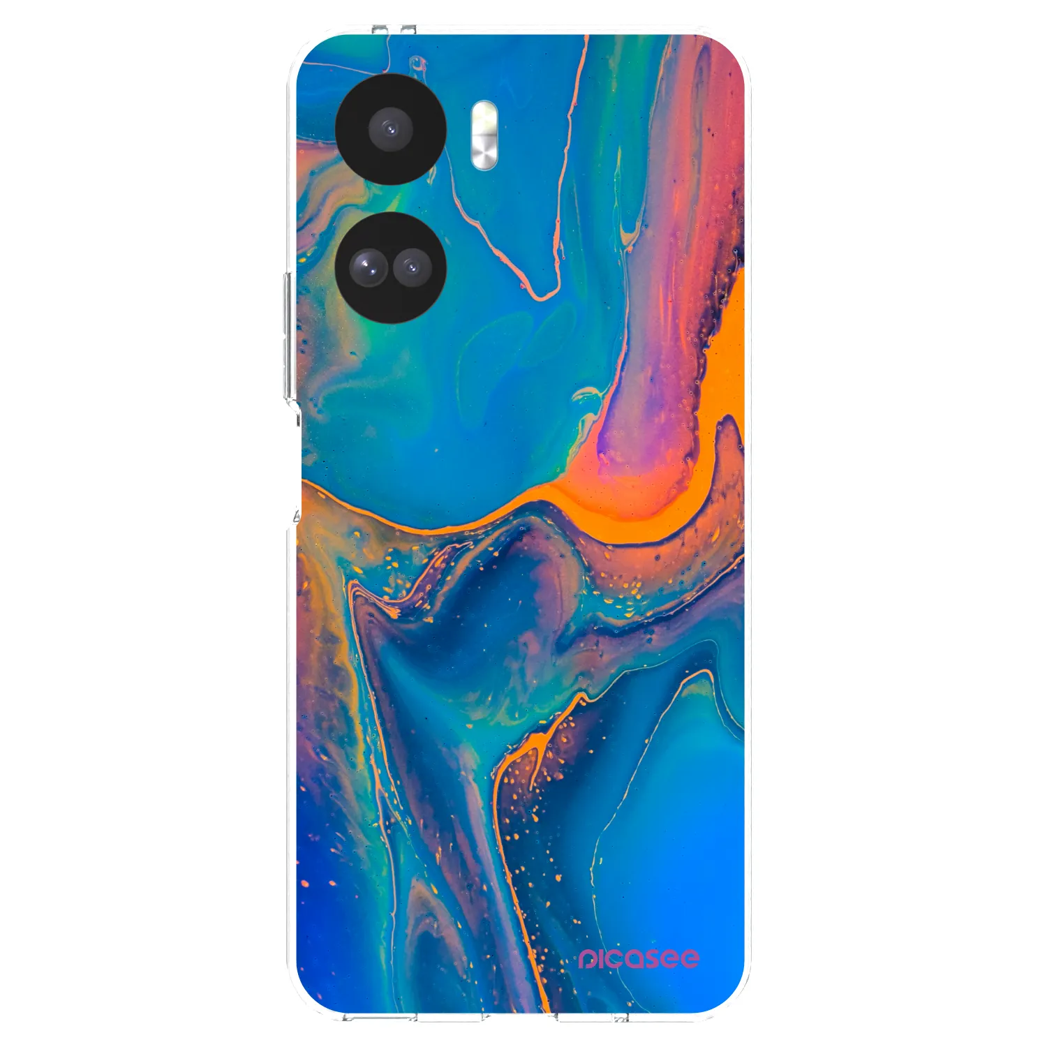 Picasee silikonowe przeźroczyste etui na Honor 90 Lite 5G - Rainbow