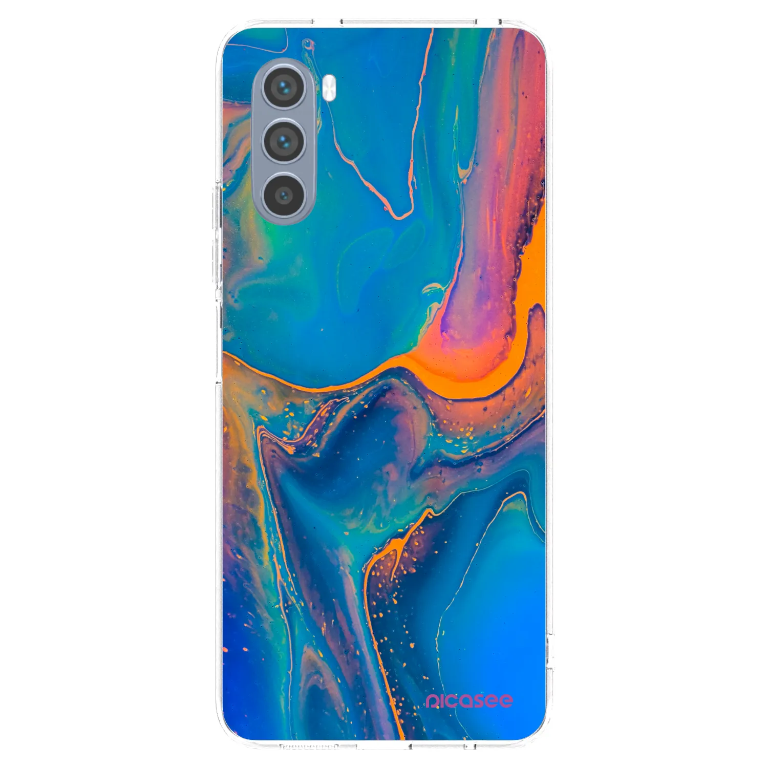 Picasee silikonowe przeźroczyste etui na Motorola Moto G62 - Rainbow