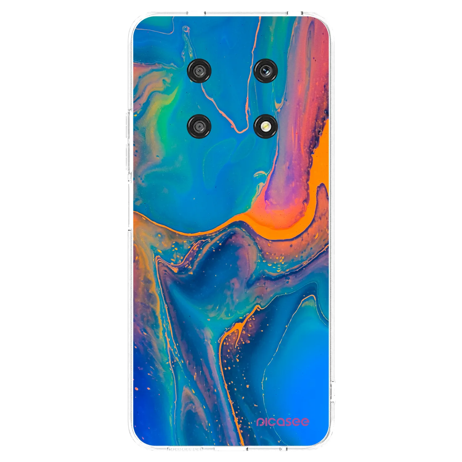 Picasee silikonowe przeźroczyste etui na Honor Magic4 Lite 5G - Rainbow