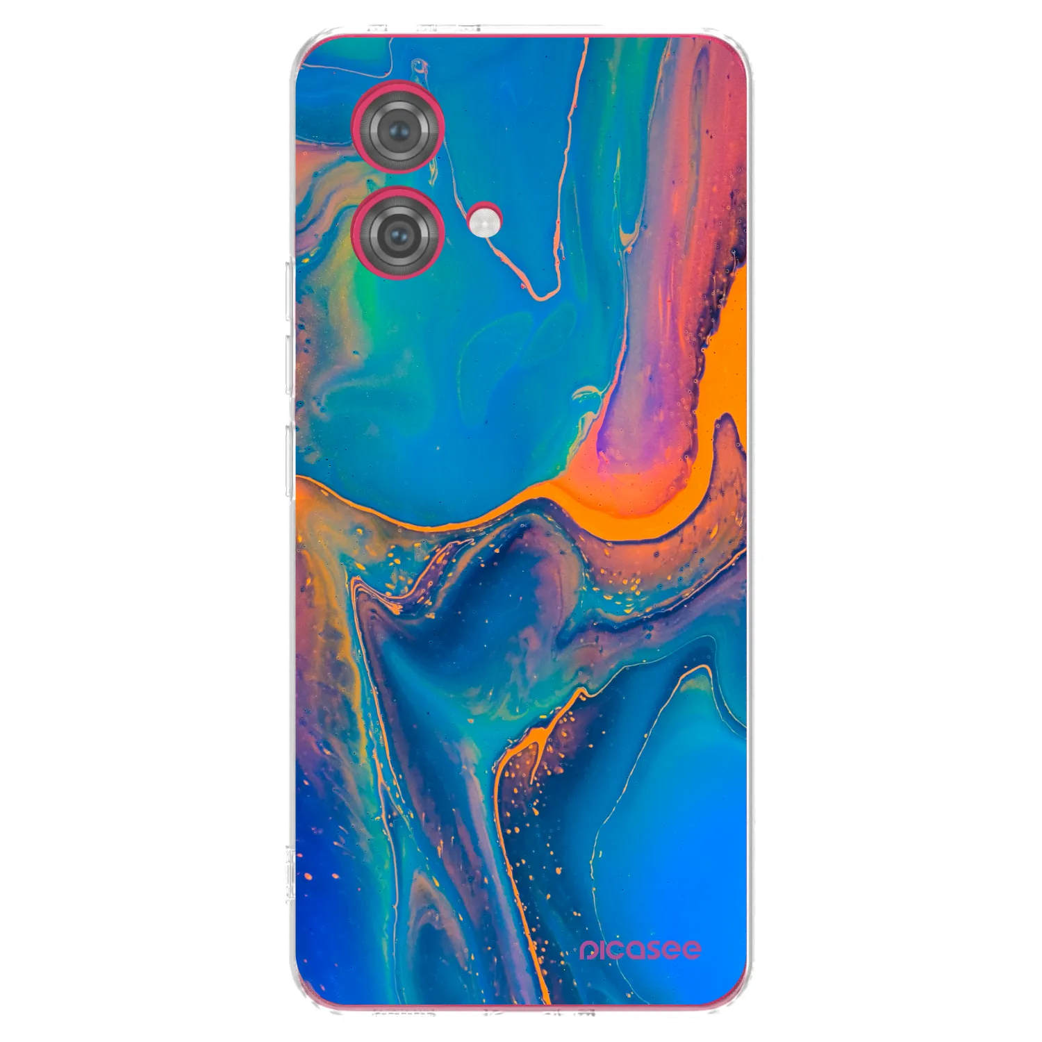 Picasee silikonowe przeźroczyste etui na Motorola Moto G84 5G - Rainbow