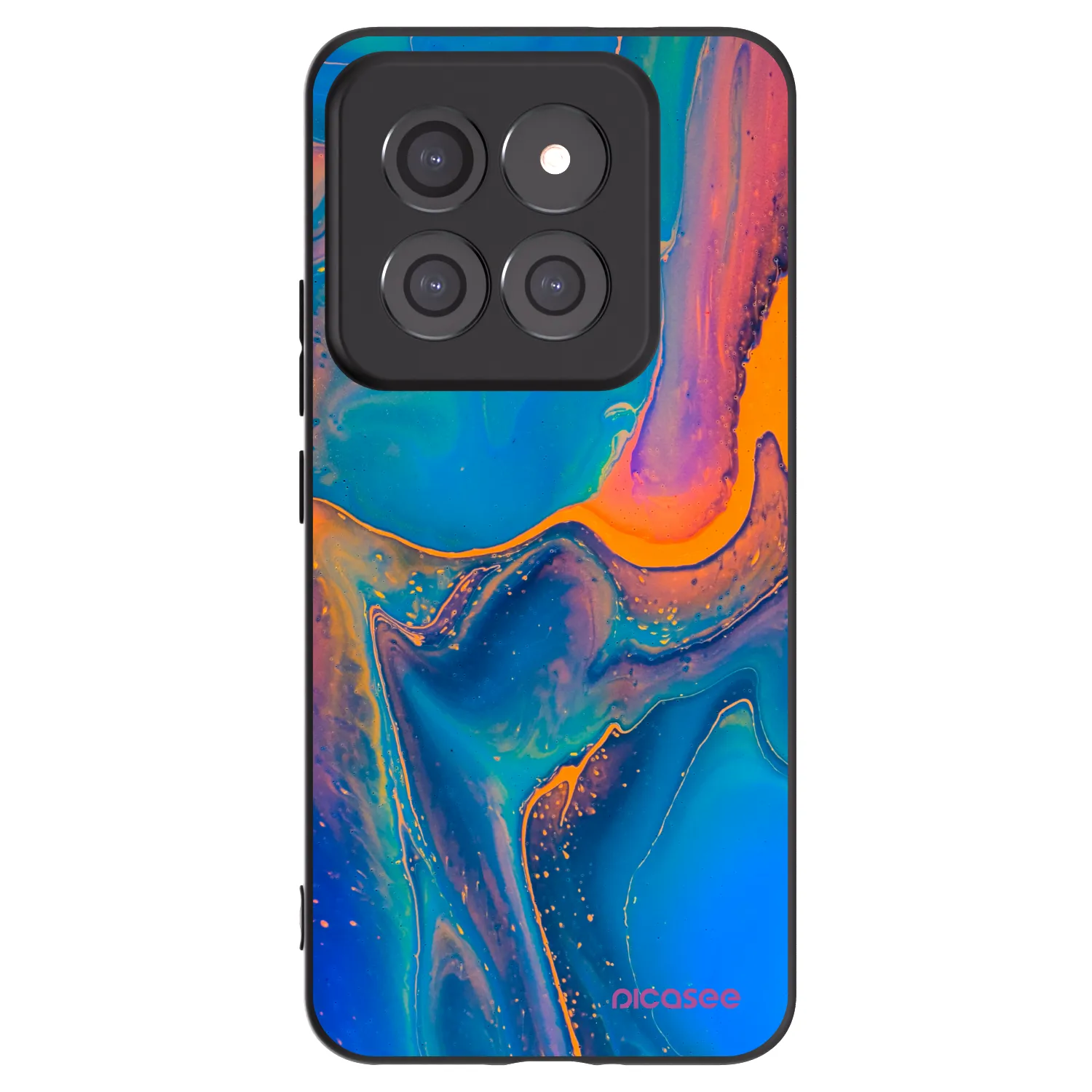 Picasee silikonowe czarne etui na Xiaomi 14 Pro - Rainbow