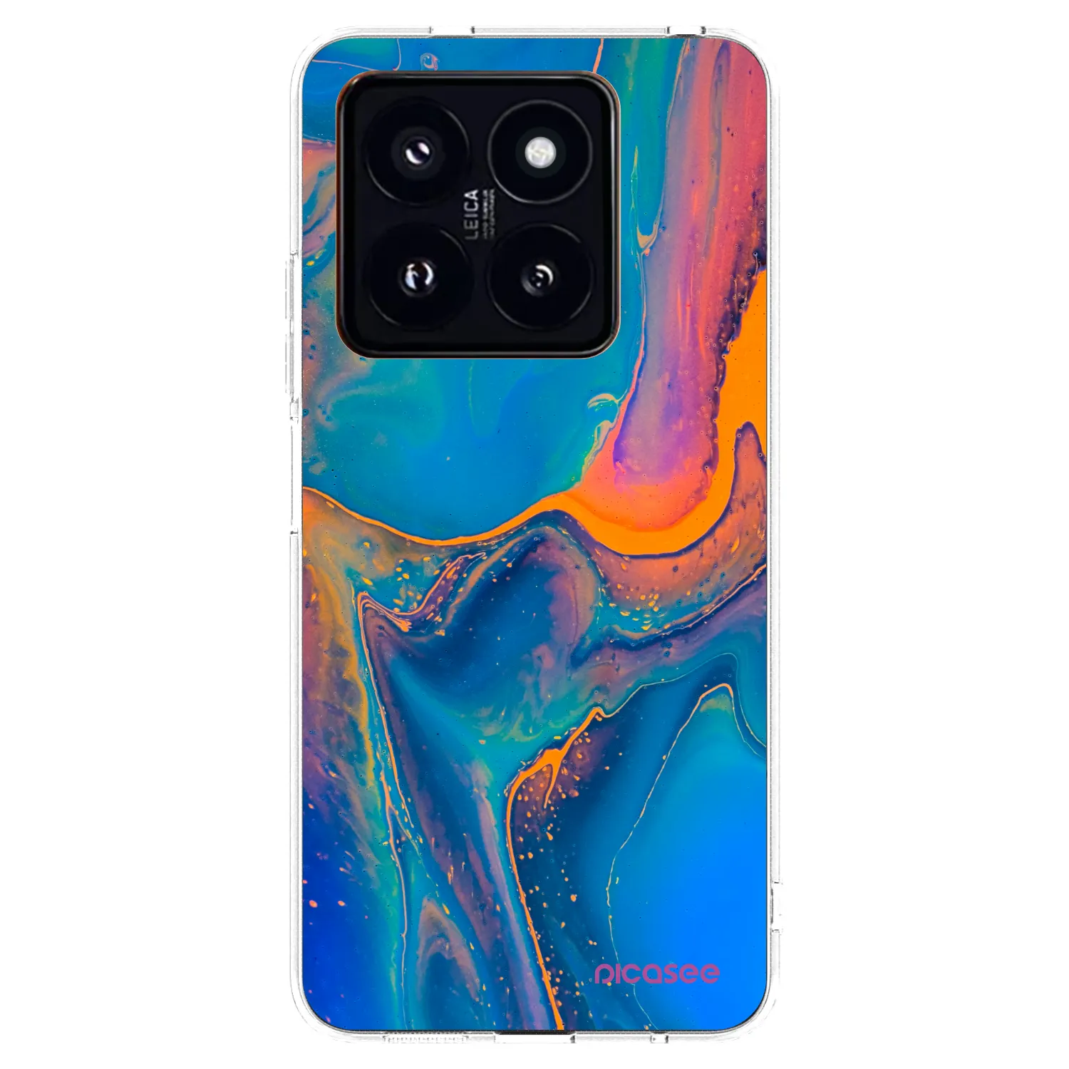Picasee silikonowe przeźroczyste etui na Xiaomi 14 Pro - Rainbow