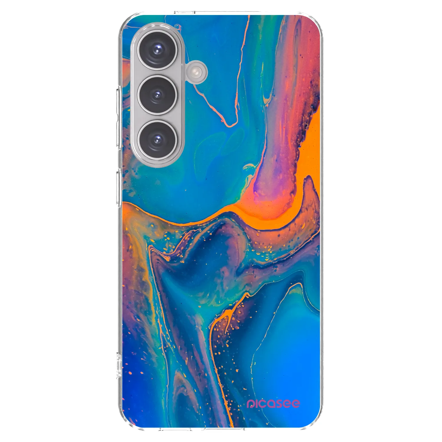 Picasee silikonowe przeźroczyste etui na Samsung Galaxy S24 S921B 5G - Rainbow