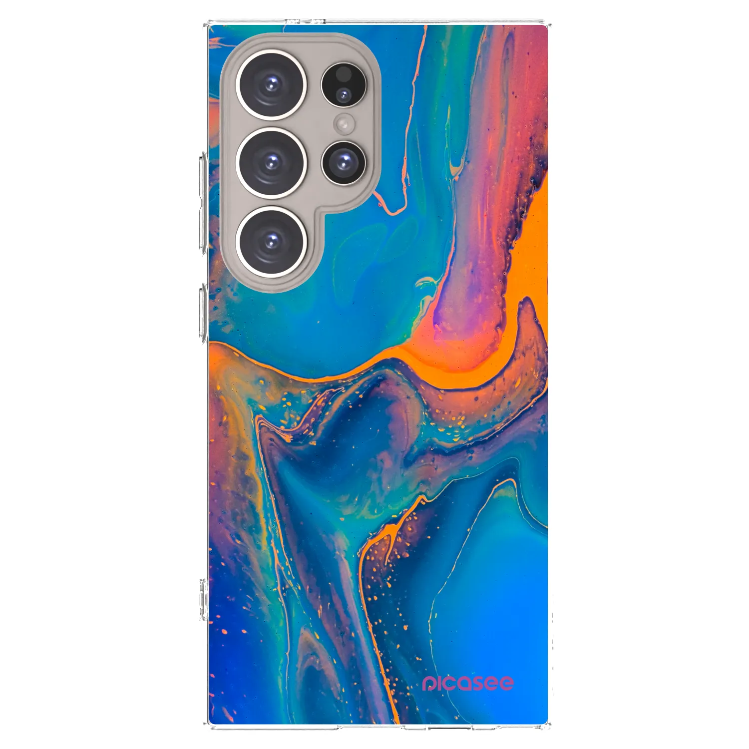 Picasee silikonowe przeźroczyste etui na Samsung Galaxy S24 Ultra S928B 5G - Rainbow