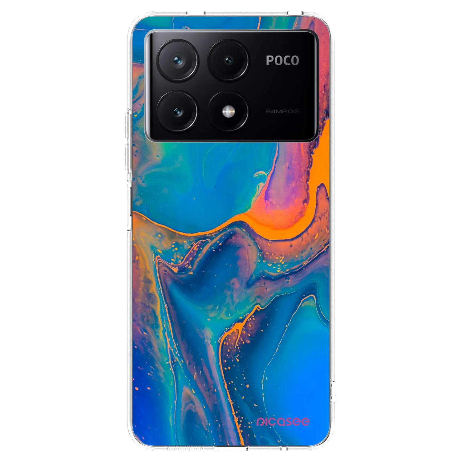 Picasee silikonowe przeźroczyste etui na Xiaomi Poco X6 Pro - Rainbow