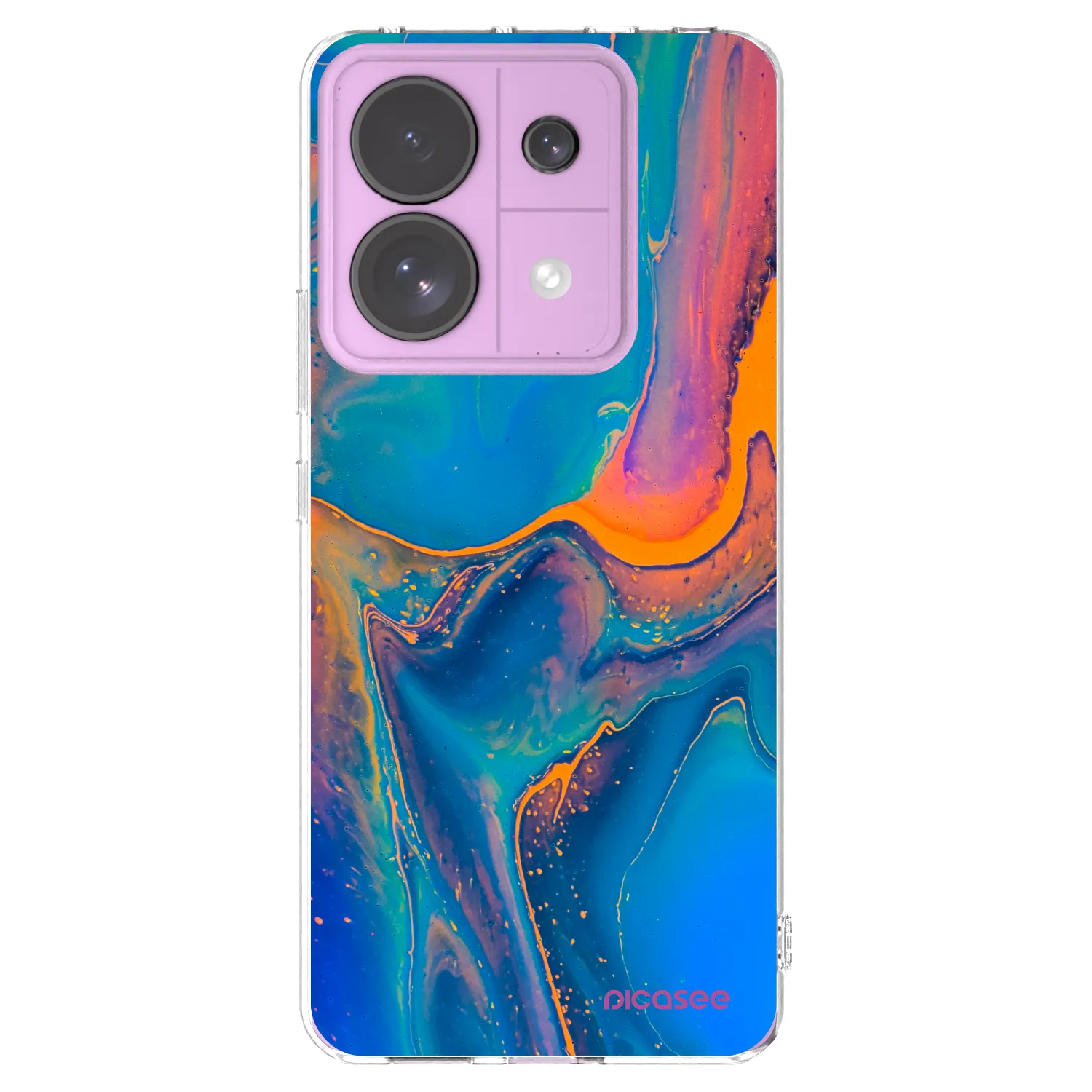 Picasee silikonowe przeźroczyste etui na Xiaomi Redmi Note 13 Pro 5G - Rainbow