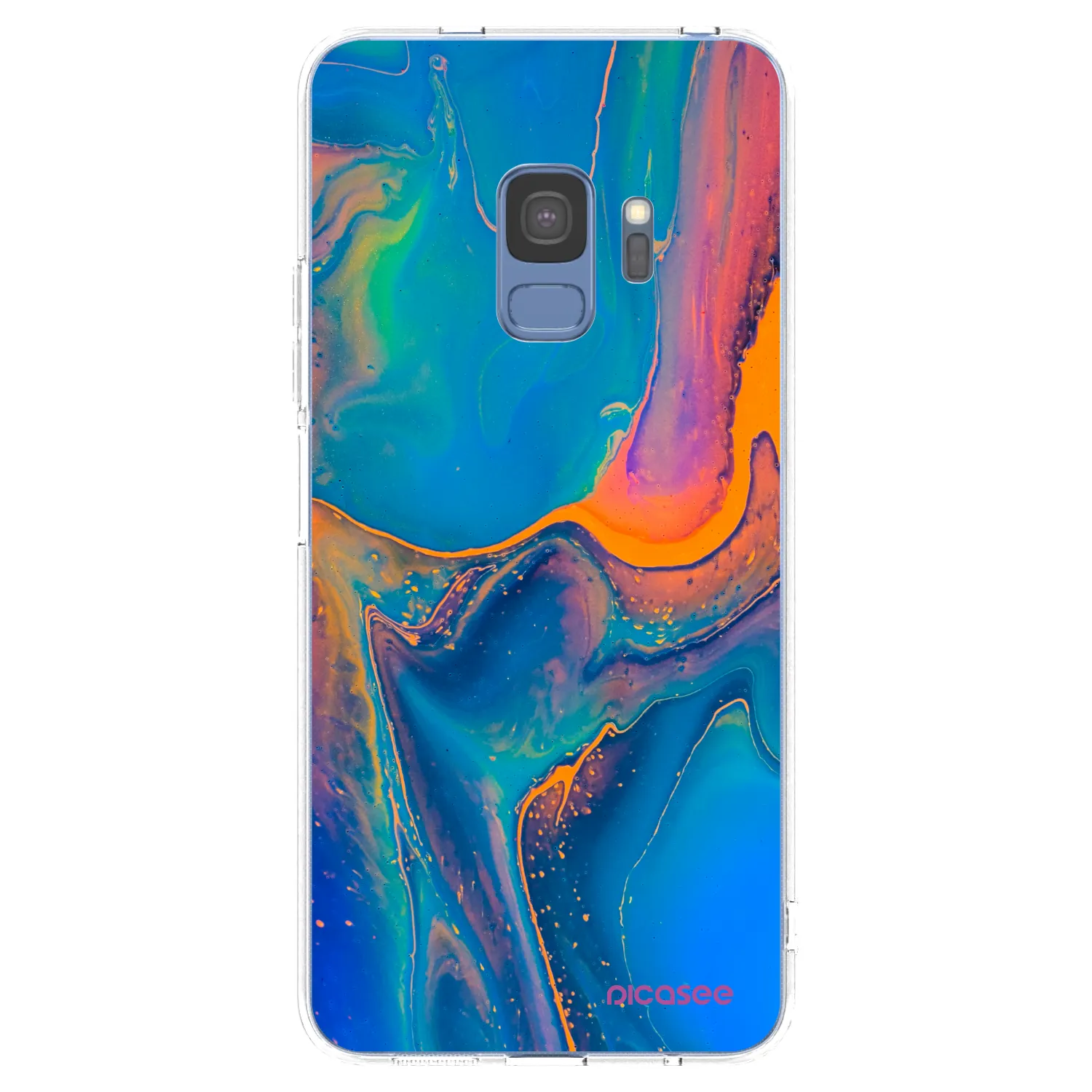 Picasee silikonowe przeźroczyste etui na Samsung Galaxy S9 G960F - Rainbow