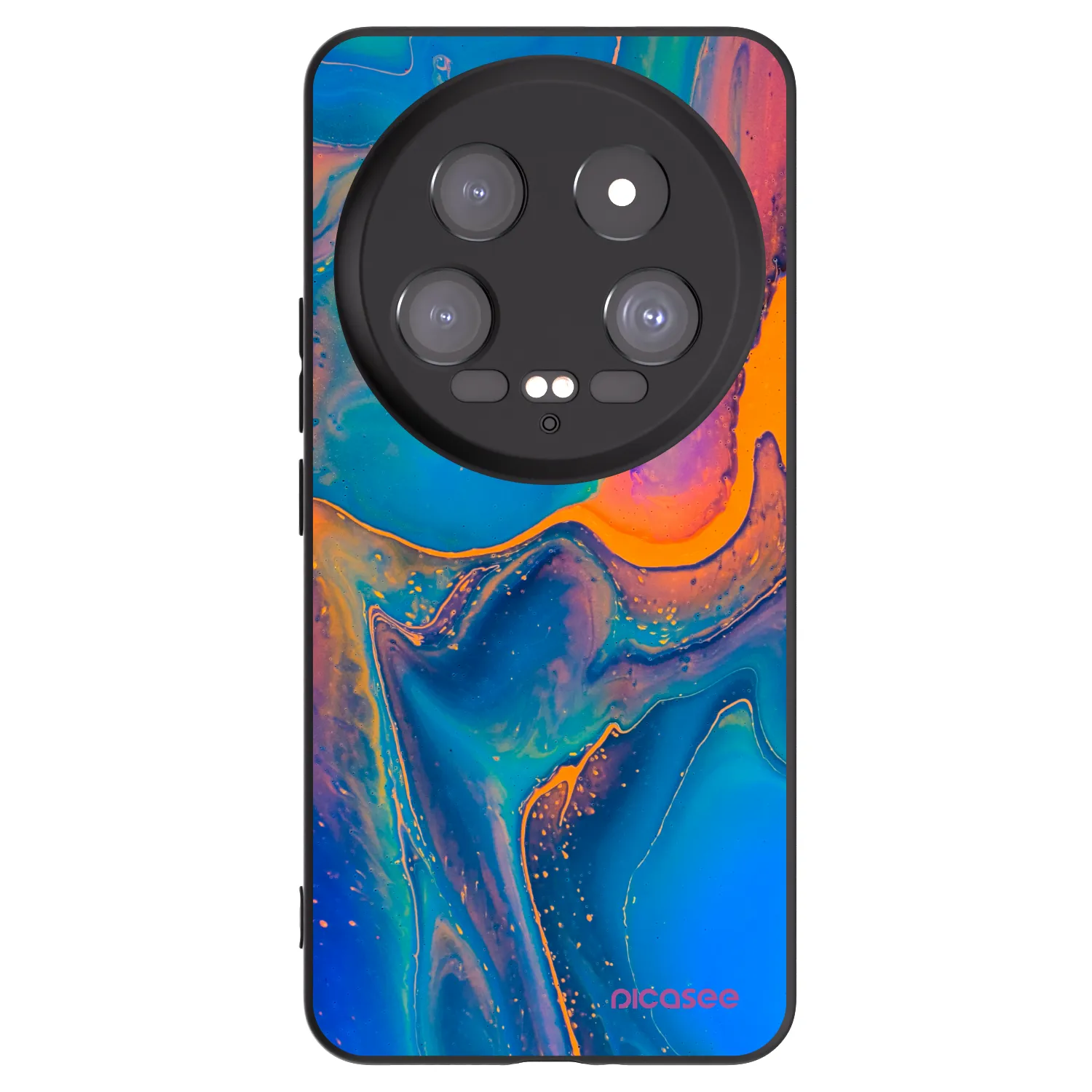 Picasee silikonowe czarne etui na Xiaomi 14 Ultra - Rainbow