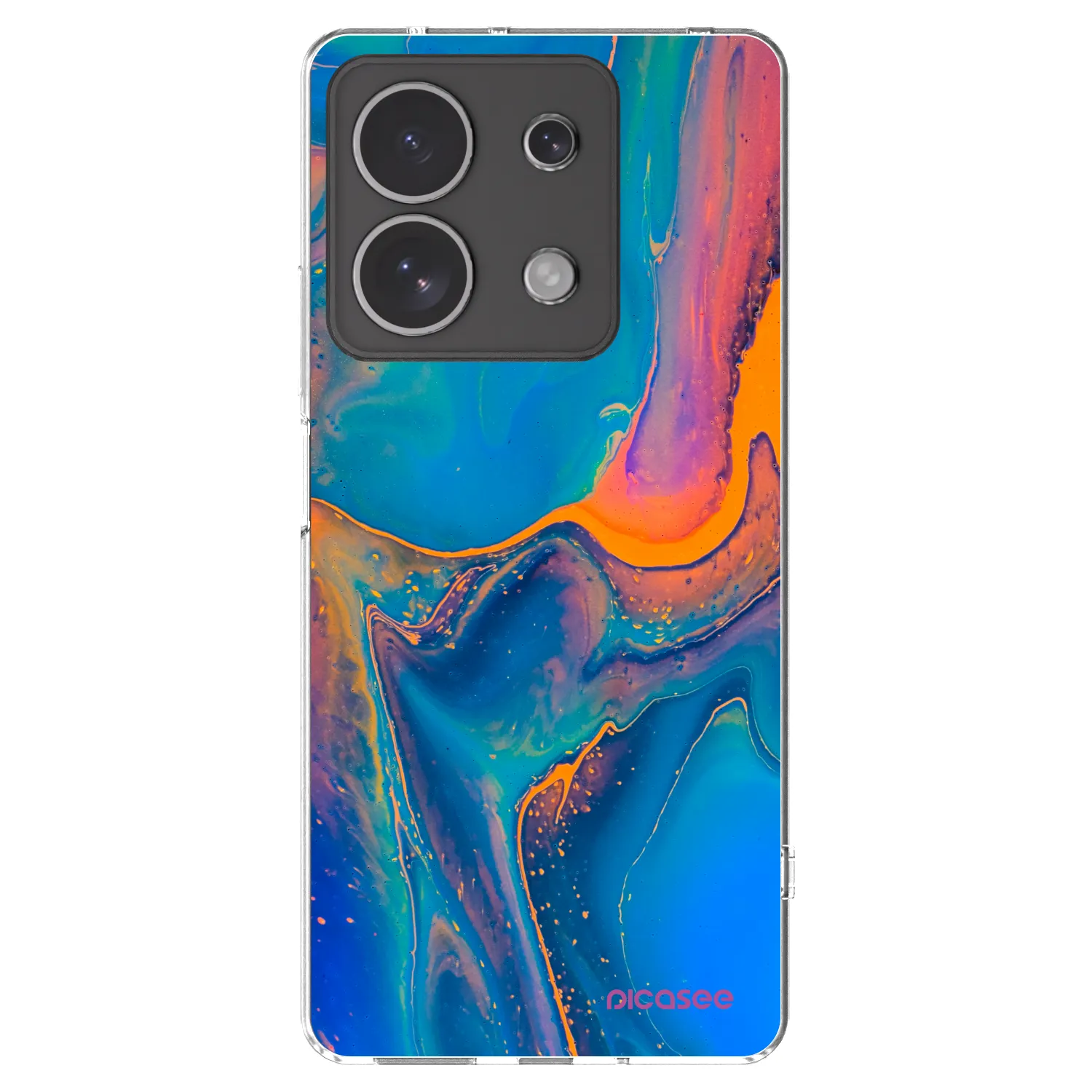 Picasee silikonowe przeźroczyste etui na Xiaomi Redmi Note 13 4G - Rainbow