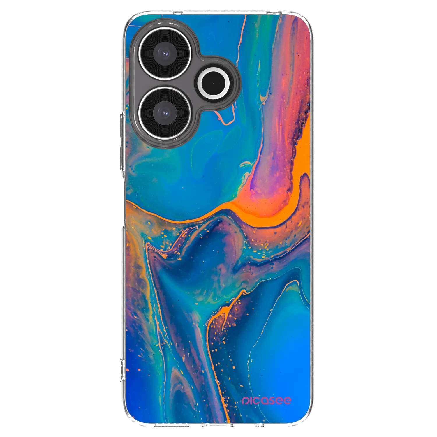 Picasee silikonowe przeźroczyste etui na Xiaomi Redmi 13 4G - Rainbow