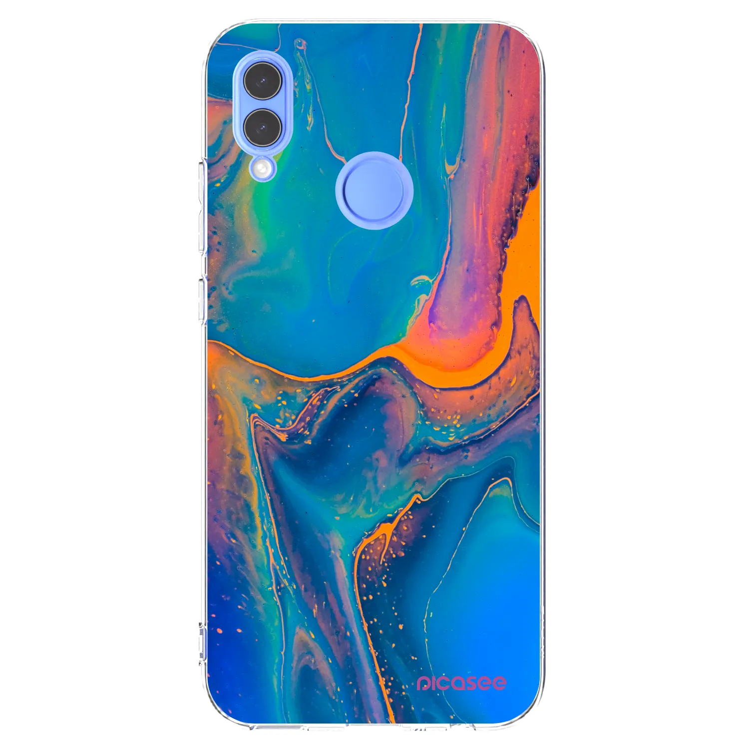 Picasee silikonowe przeźroczyste etui na Huawei P Smart 2019 - Rainbow