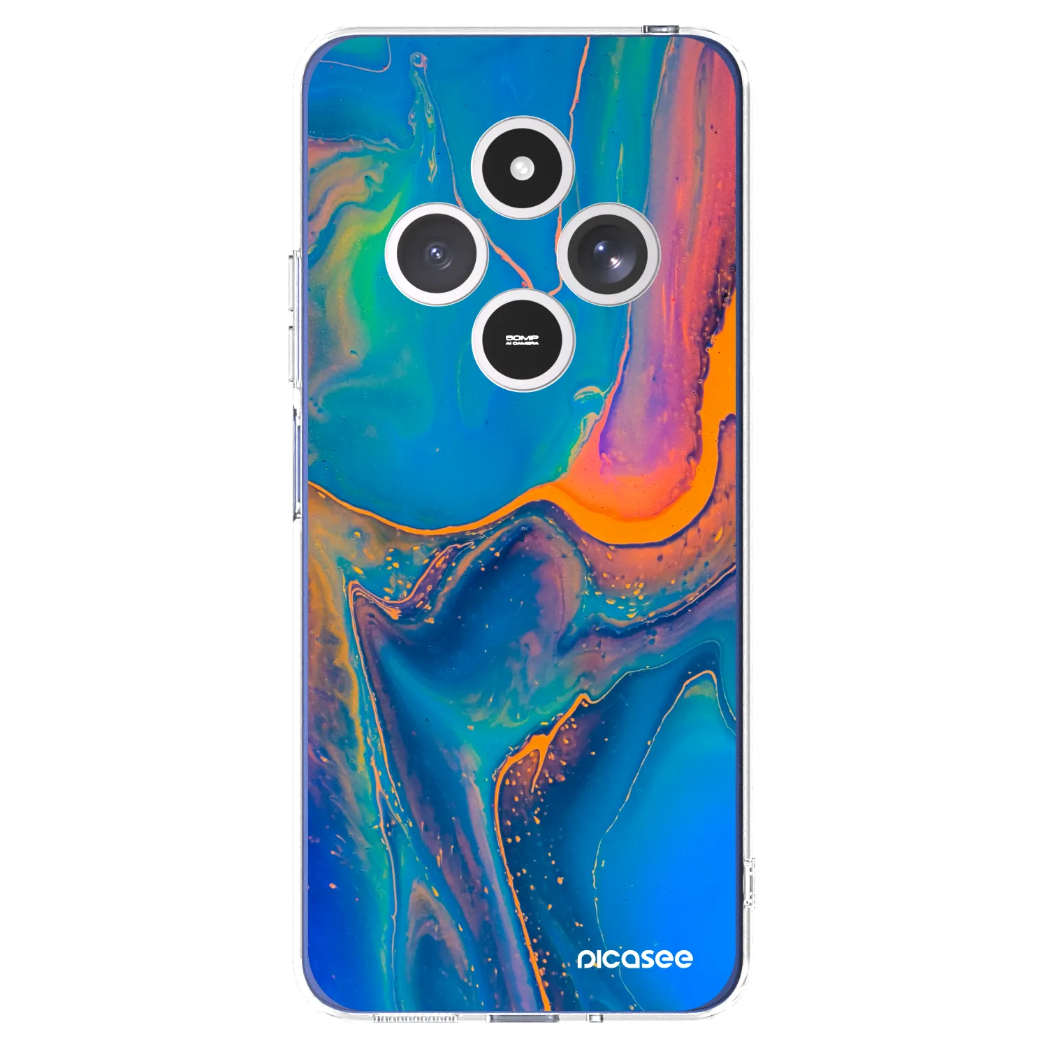 Picasee silikonowe przeźroczyste etui na Xiaomi Redmi 14C - Rainbow