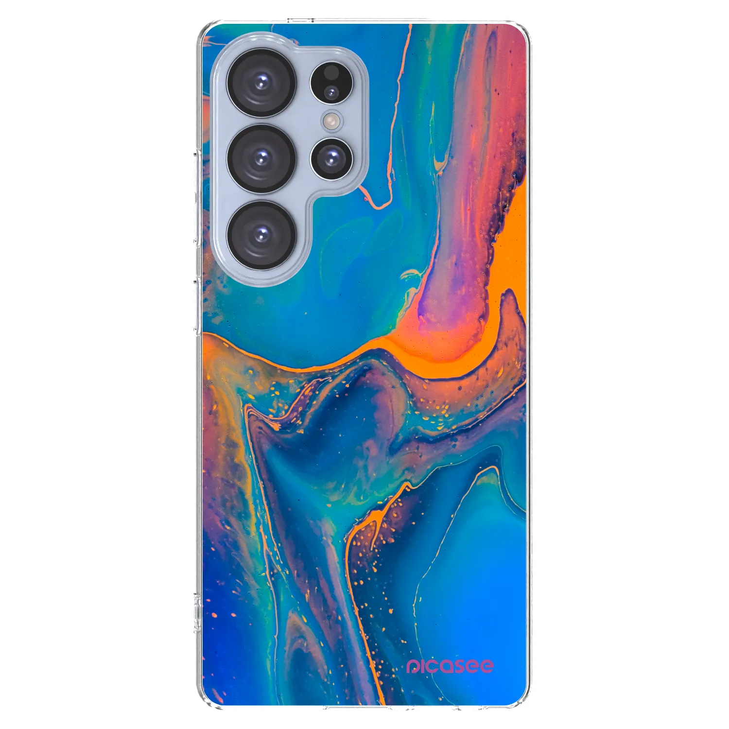 Picasee silikonowe przeźroczyste etui na Samsung Galaxy S25 Ultra 5G - Rainbow